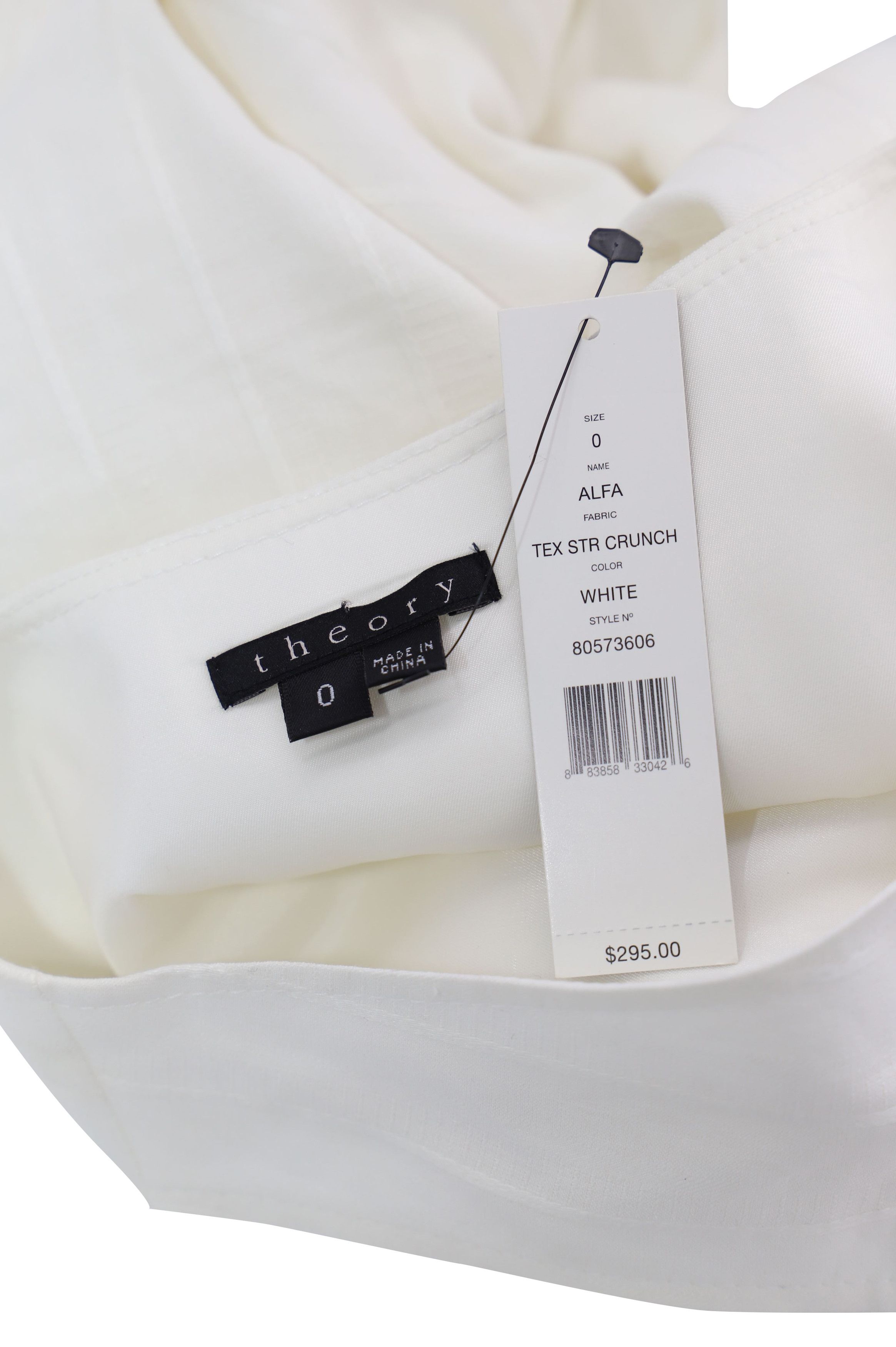 Theory Theory Alfa Dress in White Linen Size XS / US 0-2 / IT 36-38 - 4 Thumbnail