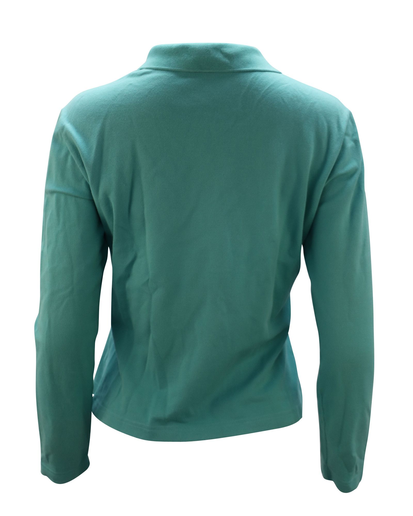 Lacoste Lacoste Long Sleeve Polo in Teal Cotton Size 26" / US 2 / IT 38 - 2 Thumbnail