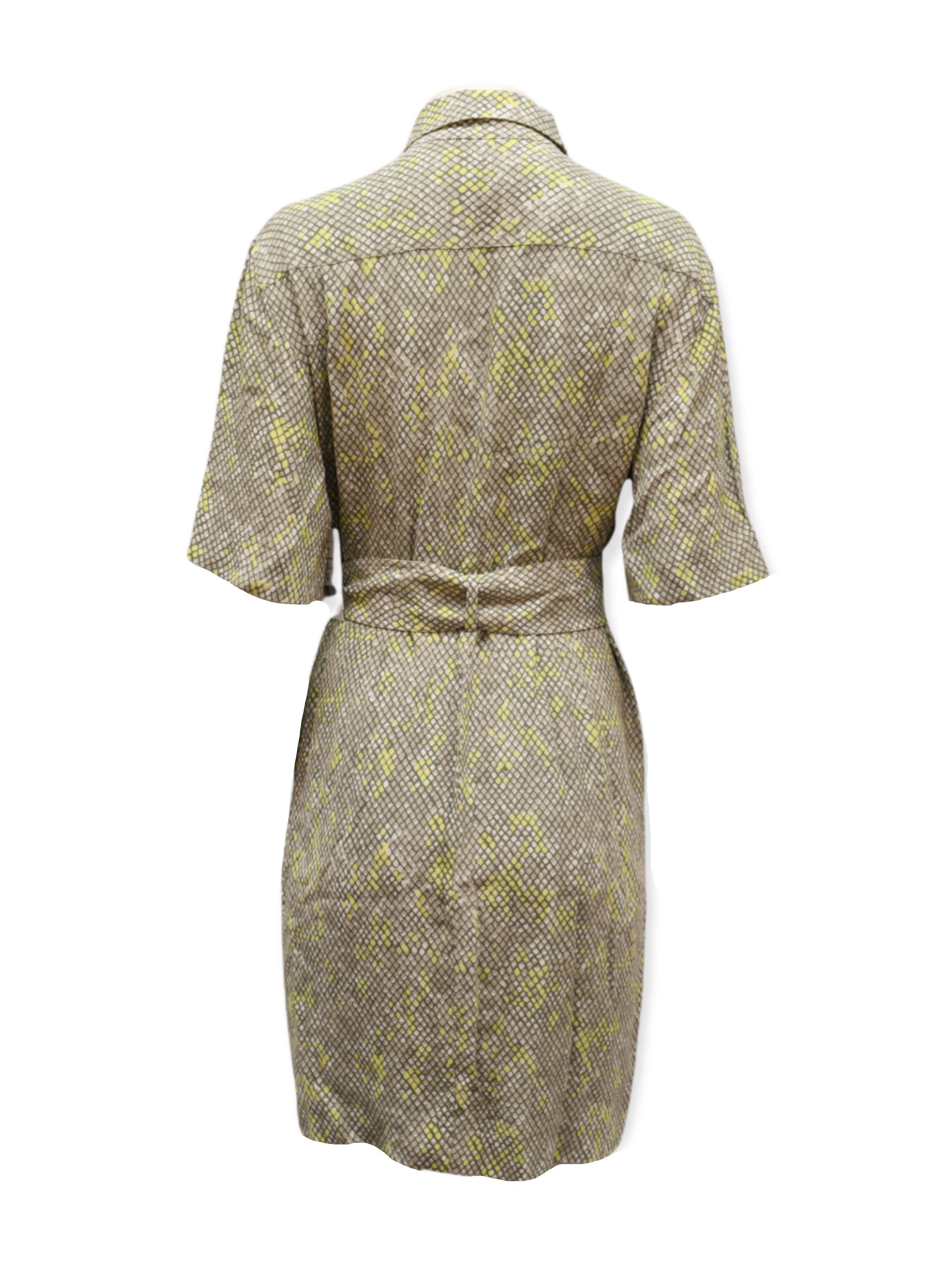Equipment Equipment Axelle Belted Printed Crepe Dress in Multicolor Vi Size XS / US 0-2 / IT 36-38 - 2 Thumbnail