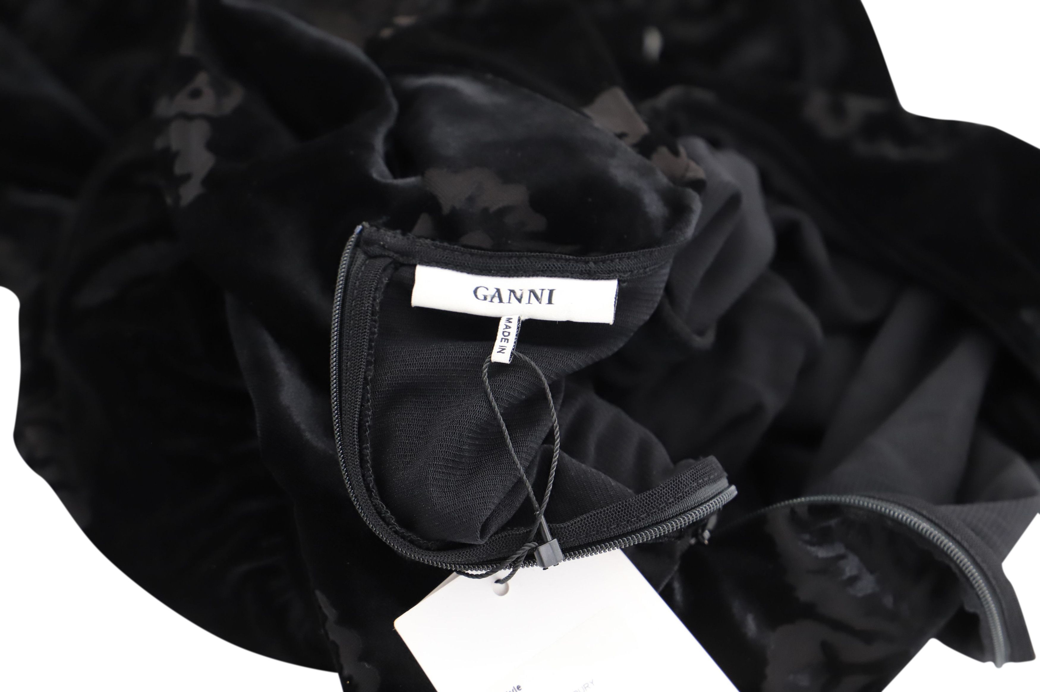 Ganni Ganni Bloomsbury Dress in Black Polyester Size XS / US 0-2 / IT 36-38 - 4 Thumbnail