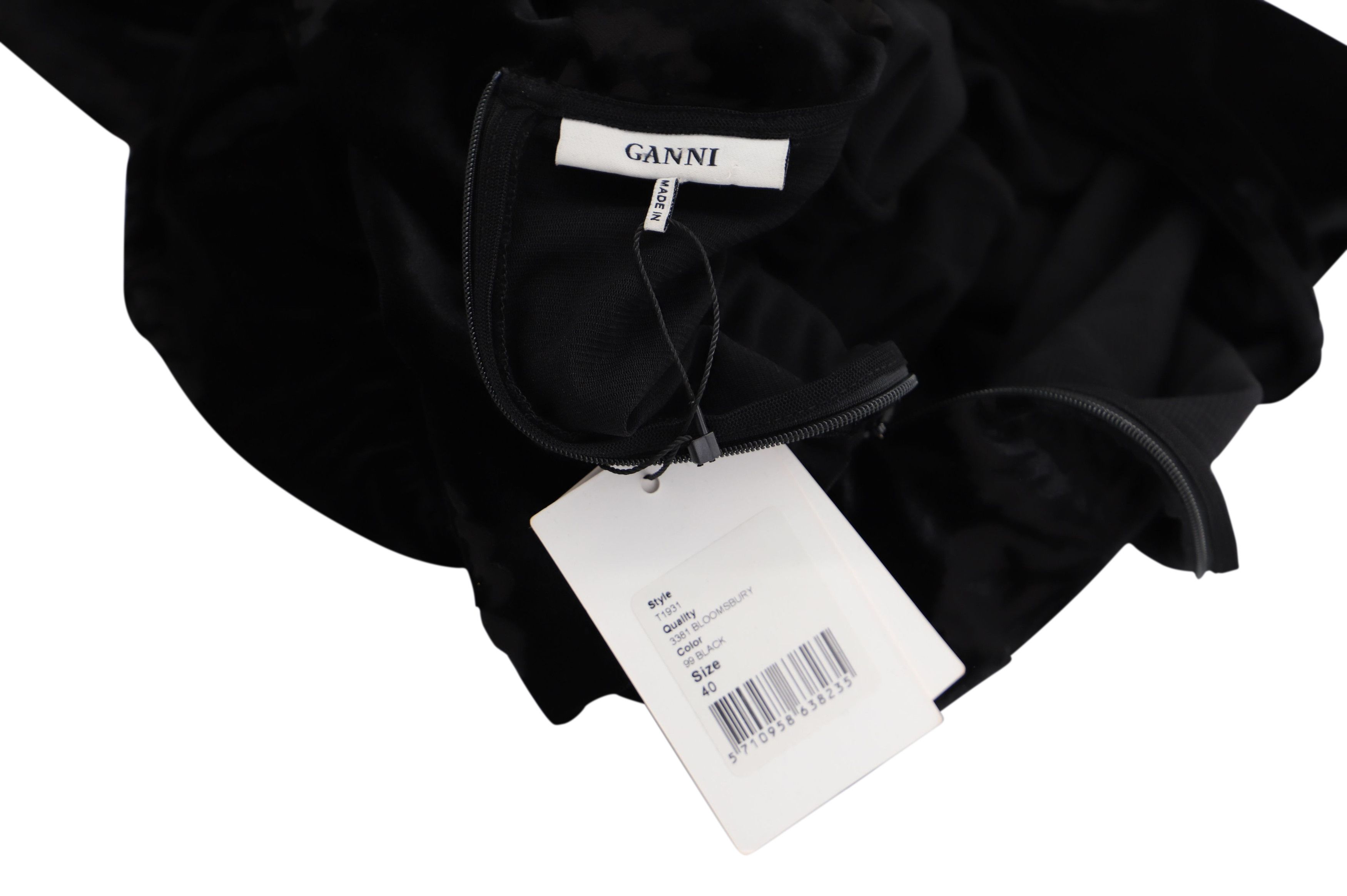 Ganni Ganni Bloomsbury Dress in Black Polyester Size XS / US 0-2 / IT 36-38 - 5 Thumbnail