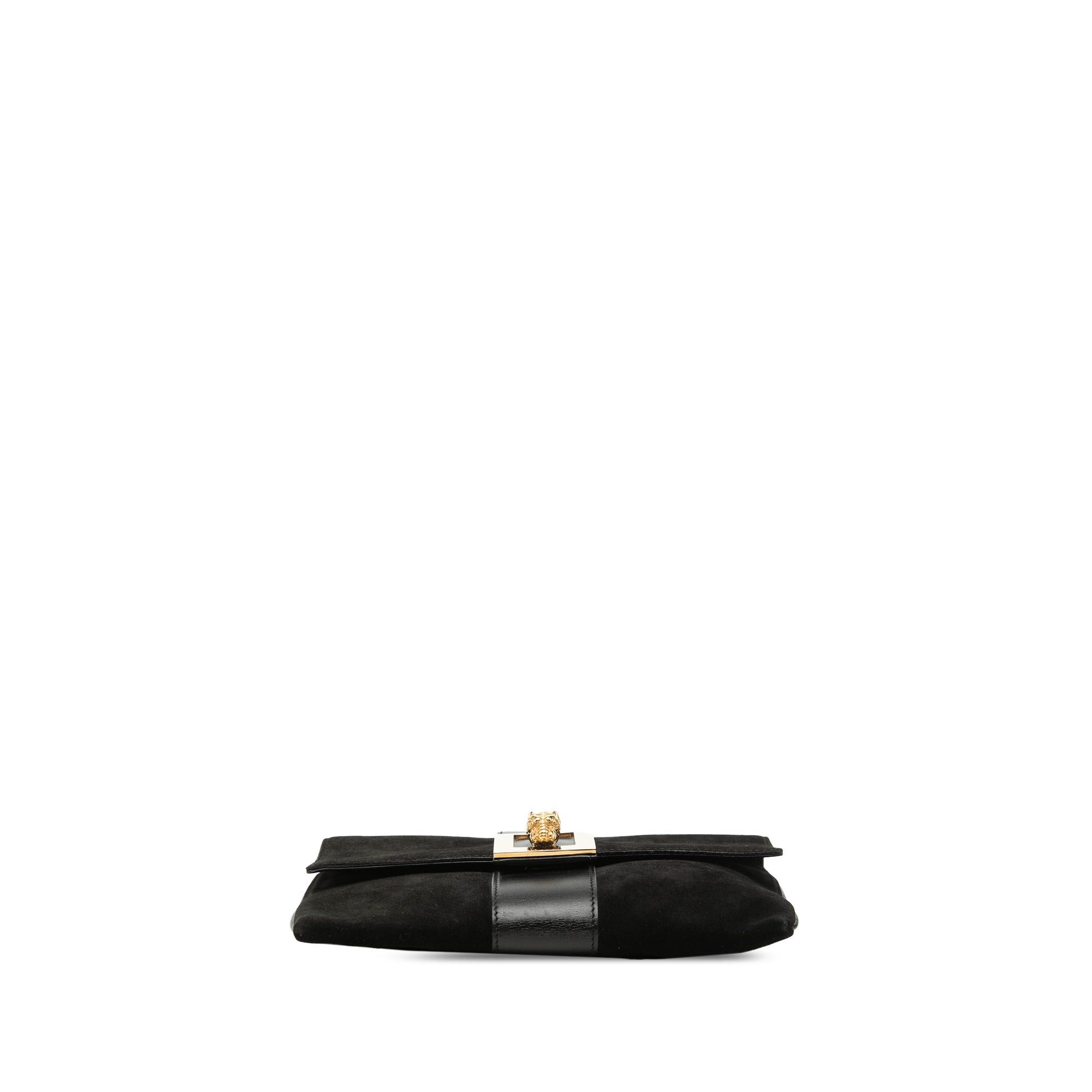 Gucci Suede Tiger Head Chain Shoulder Bag Size ONE SIZE - 3 Thumbnail