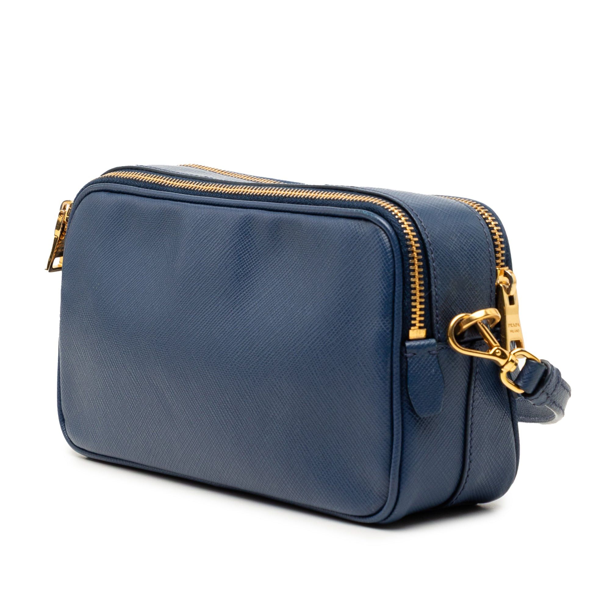 Prada Mini Saffiano Double Zip Crossbody Size ONE SIZE - 2 Thumbnail