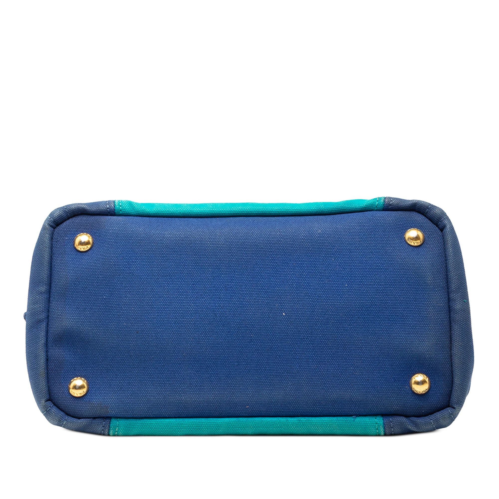 Prada Small Bicolor Canvas Canapa Logo Satchel Size ONE SIZE - 3 Thumbnail