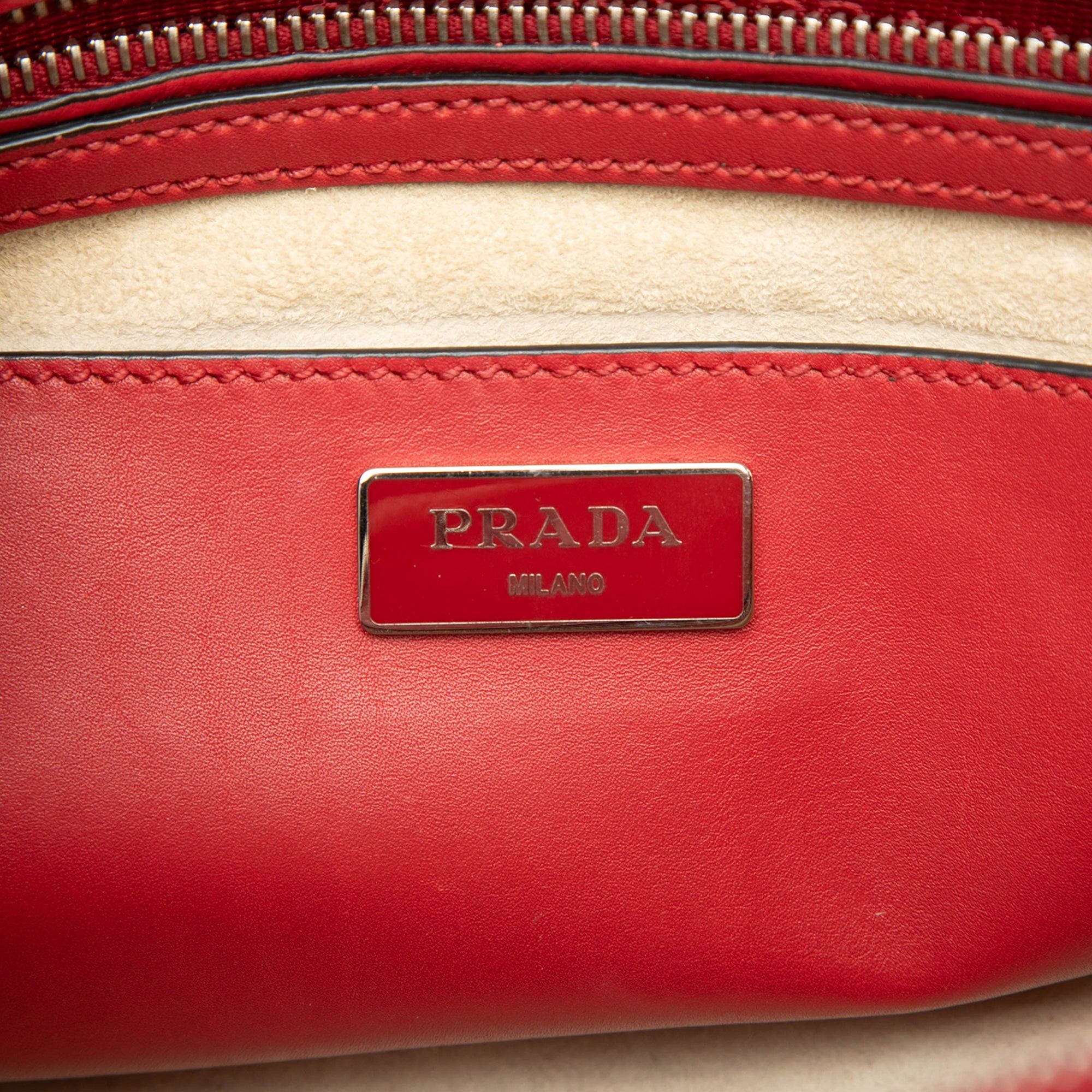 Prada Small City Calf Hand Stitched Galleria Double Zip Satchel Size ONE SIZE - 5 Thumbnail