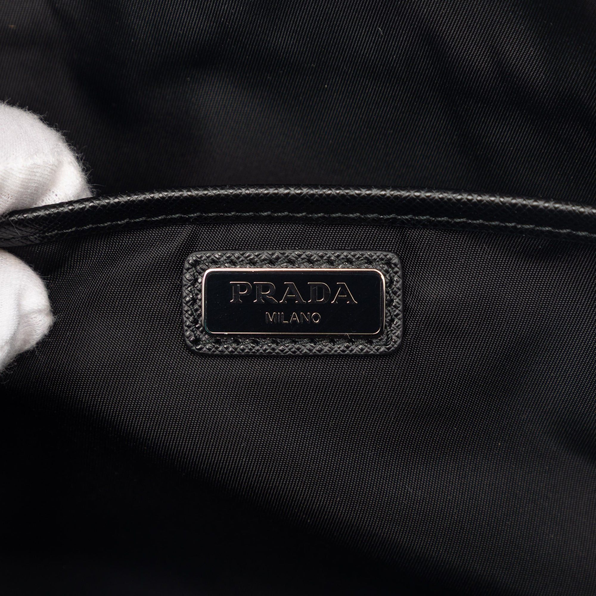 Prada Saffiano Trimmed Tessuto Clutch Size ONE SIZE - 5 Thumbnail