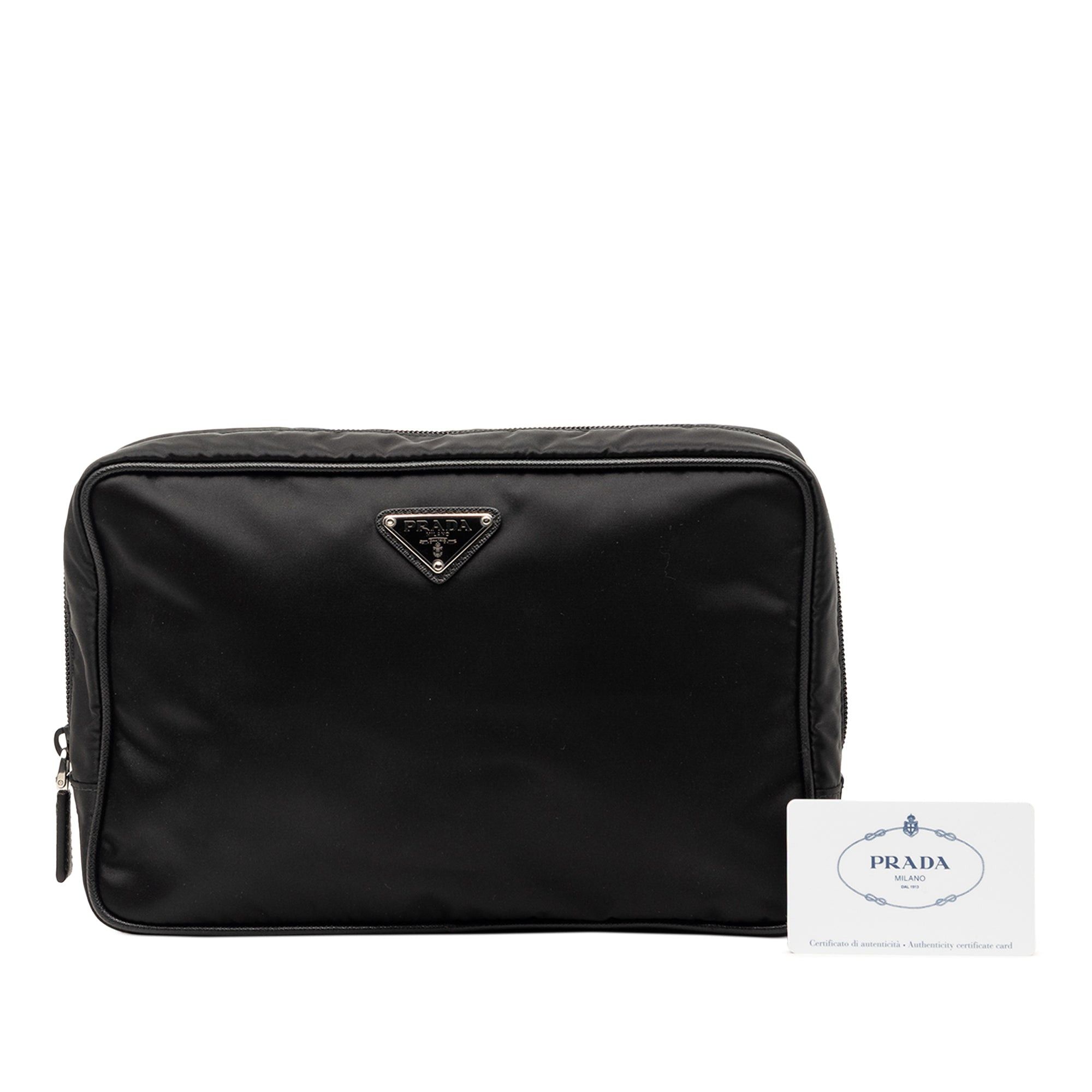 Prada Saffiano Trimmed Tessuto Clutch Size ONE SIZE - 7 Thumbnail