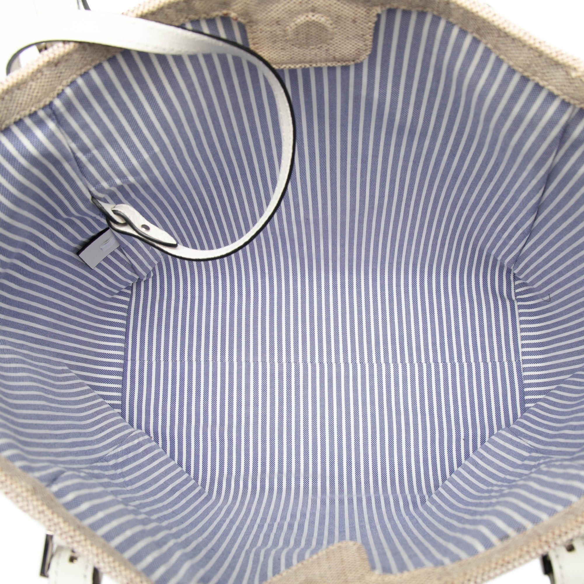Prada Canvas Logo Stripe Shopper Tote Size ONE SIZE - 4 Thumbnail
