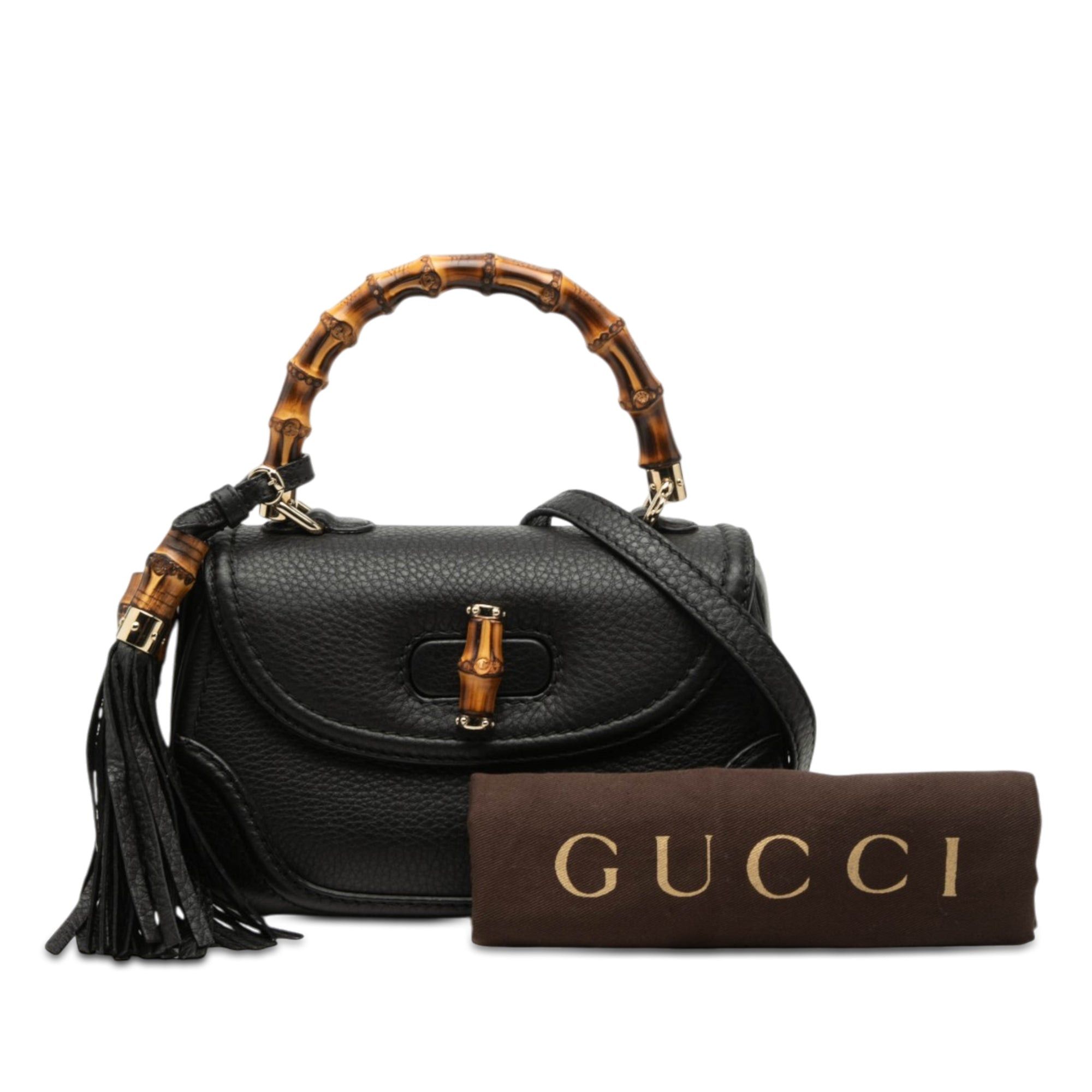 Gucci Small Leather New Bamboo Satchel Size ONE SIZE - 8 Thumbnail