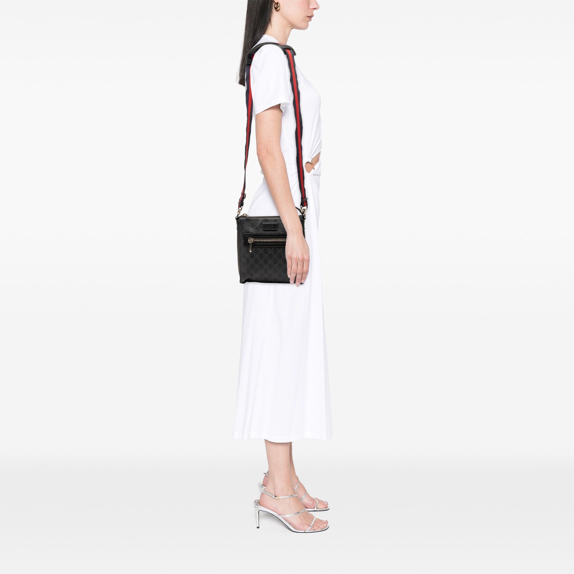 Gucci Small GG Supreme Web Messenger Bag Size ONE SIZE - 7 Thumbnail