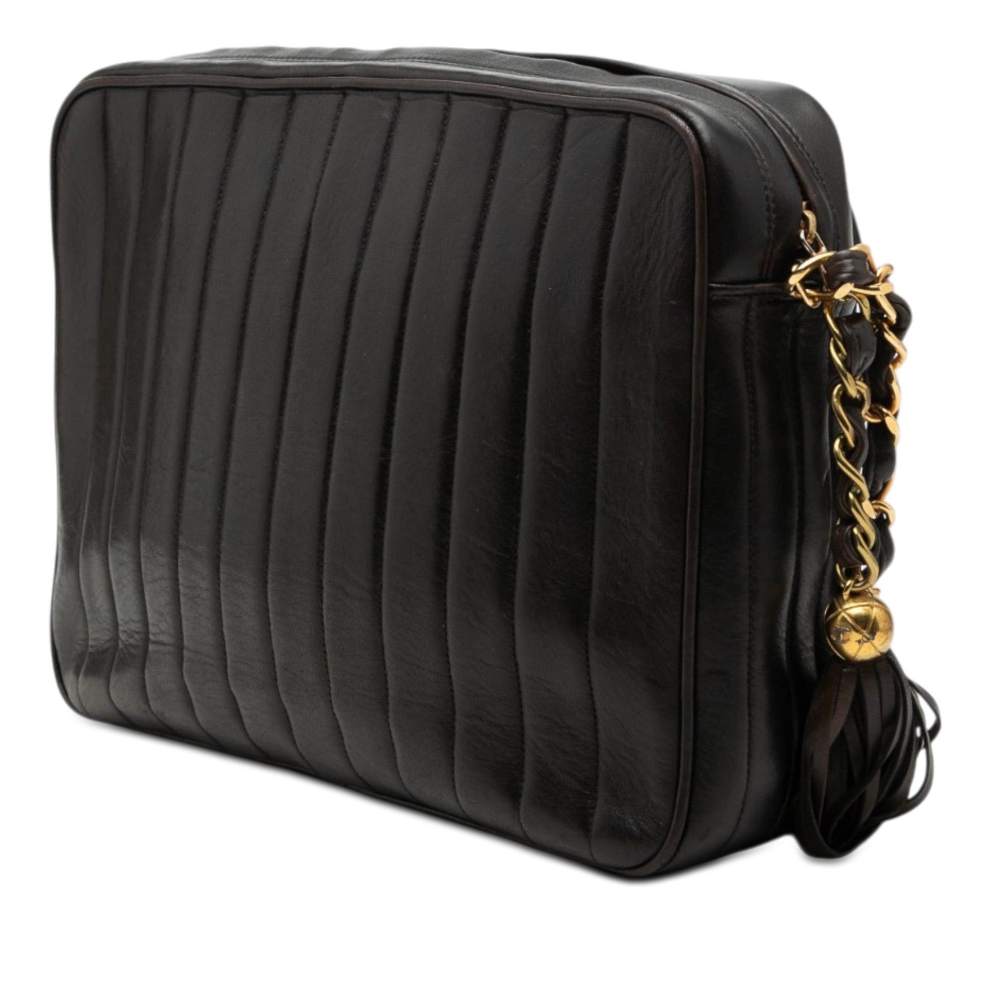 Chanel CC Vertical Quilted Lambskin Tassel Flap Camera Bag Size ONE SIZE - 2 Thumbnail