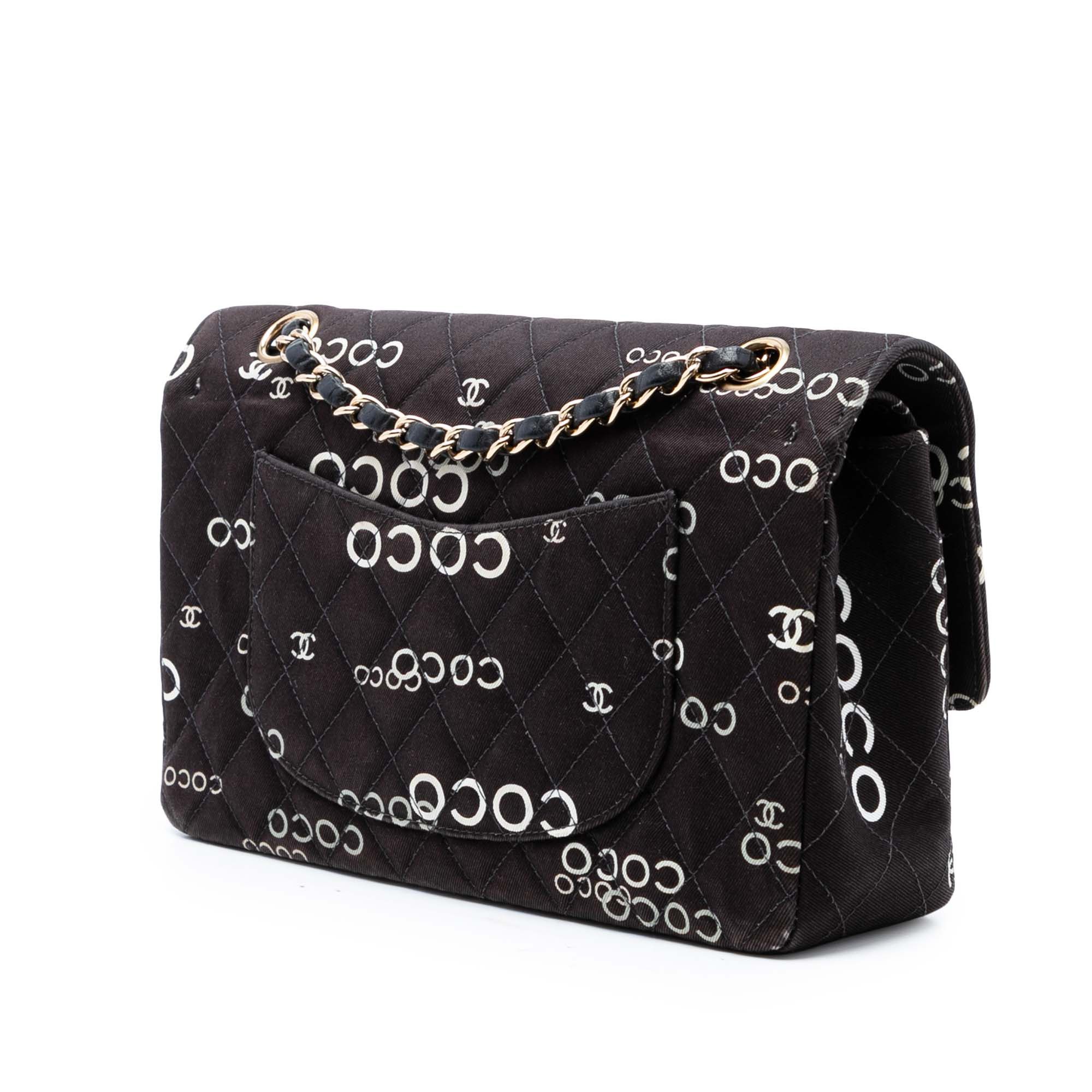 Chanel Medium Classic Canvas Coco Print Double Flap Size ONE SIZE - 2 Thumbnail
