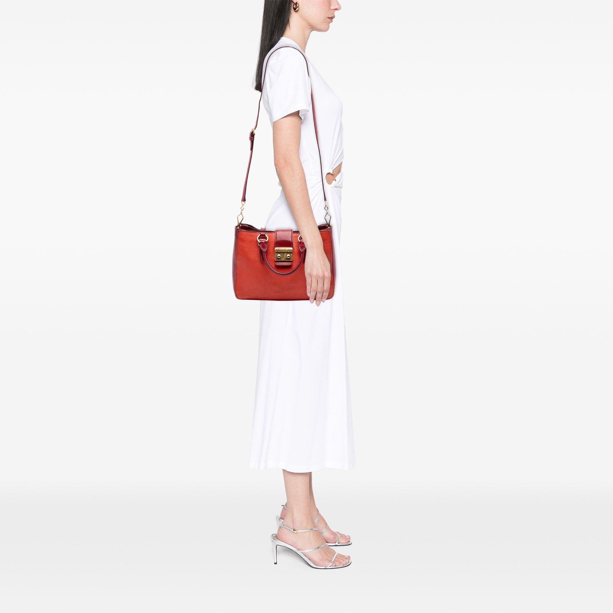 Miu Miu Bicolor Goatskin Madras Satchel Size ONE SIZE - 6 Thumbnail