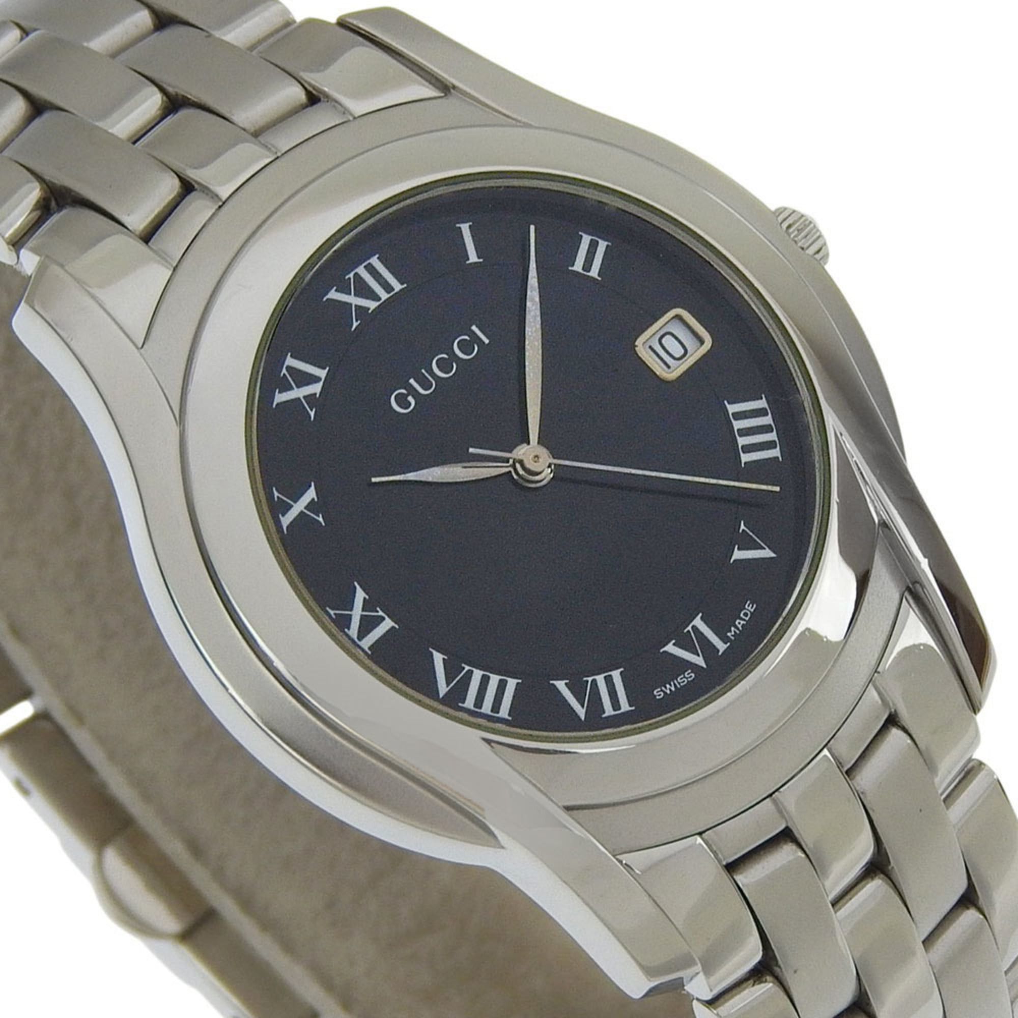 Gucci Gucci Watch 5500M Stainless Steel Quartz Analog Black Dial Boys' Size ONE SIZE - 3 Thumbnail