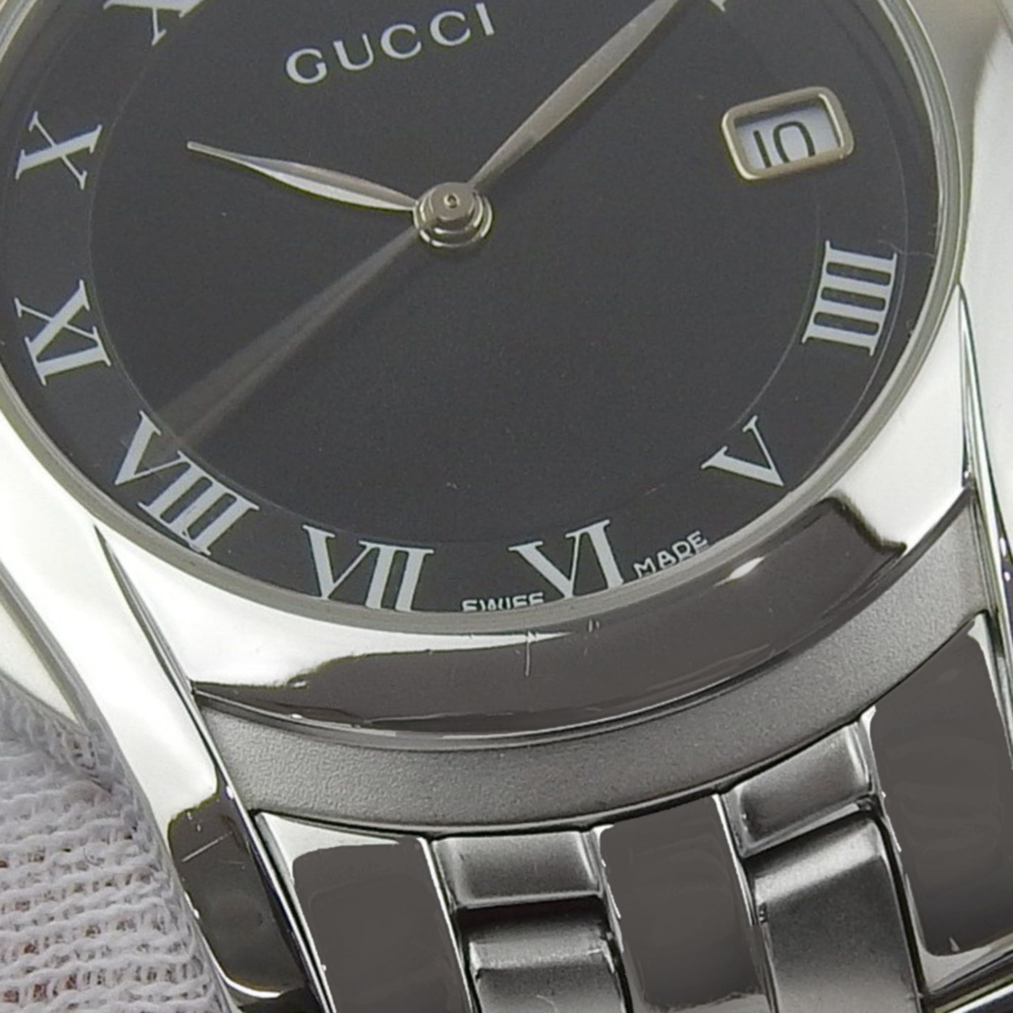 Gucci Gucci Watch 5500M Stainless Steel Quartz Analog Black Dial Boys' Size ONE SIZE - 8 Thumbnail