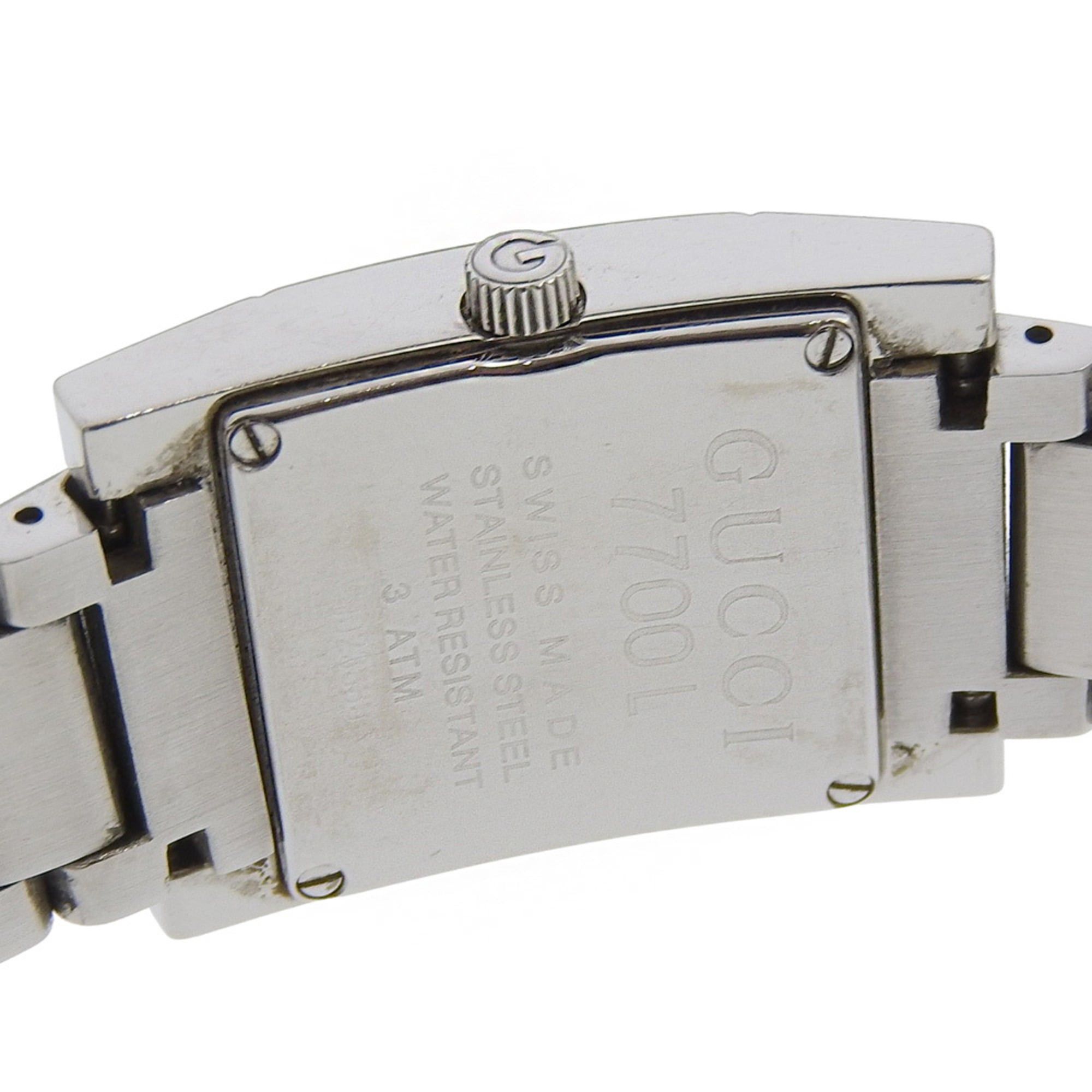Gucci Gucci watch 7700L stainless steel quartz analog silver dial women's Size ONE SIZE - 7 Thumbnail
