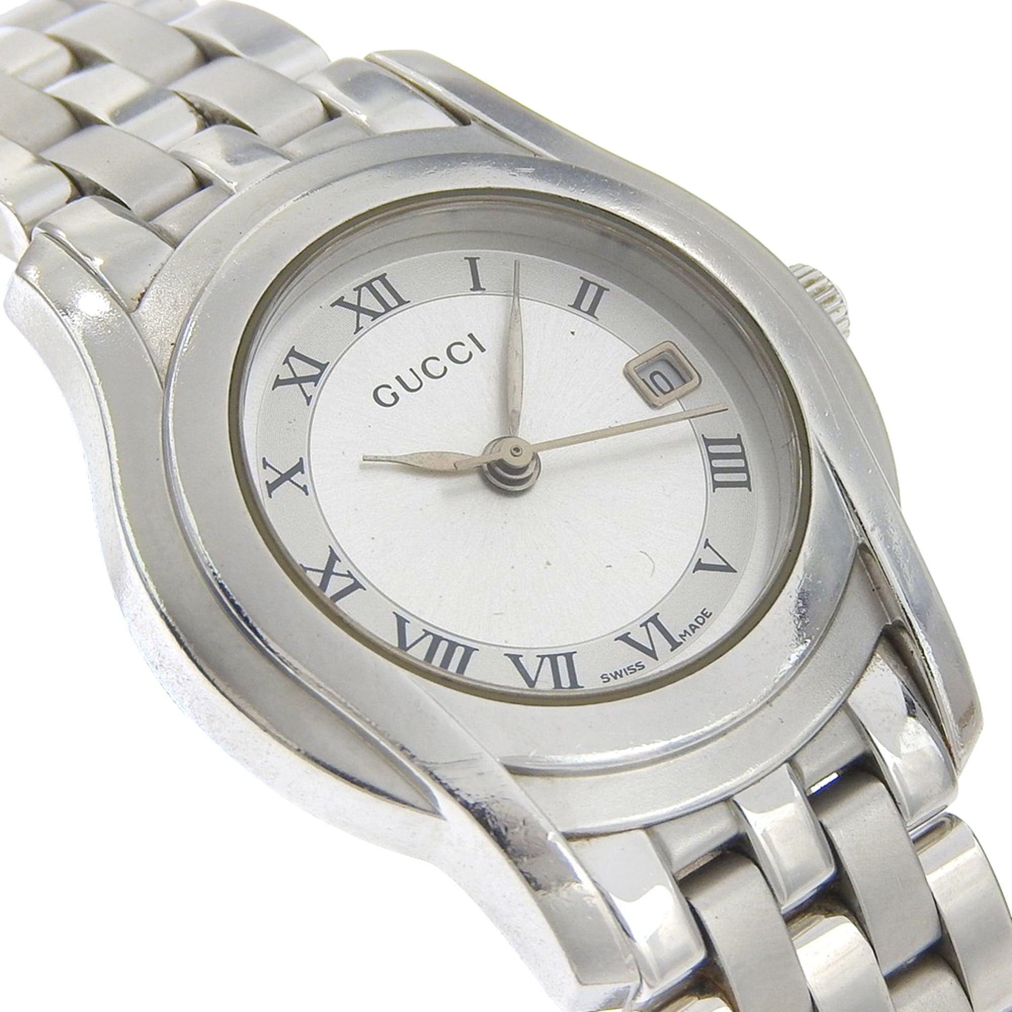 Gucci Gucci 5500L Stainless Steel Quartz Analog Watch with Silver Dial for Women Size ONE SIZE - 3 Thumbnail