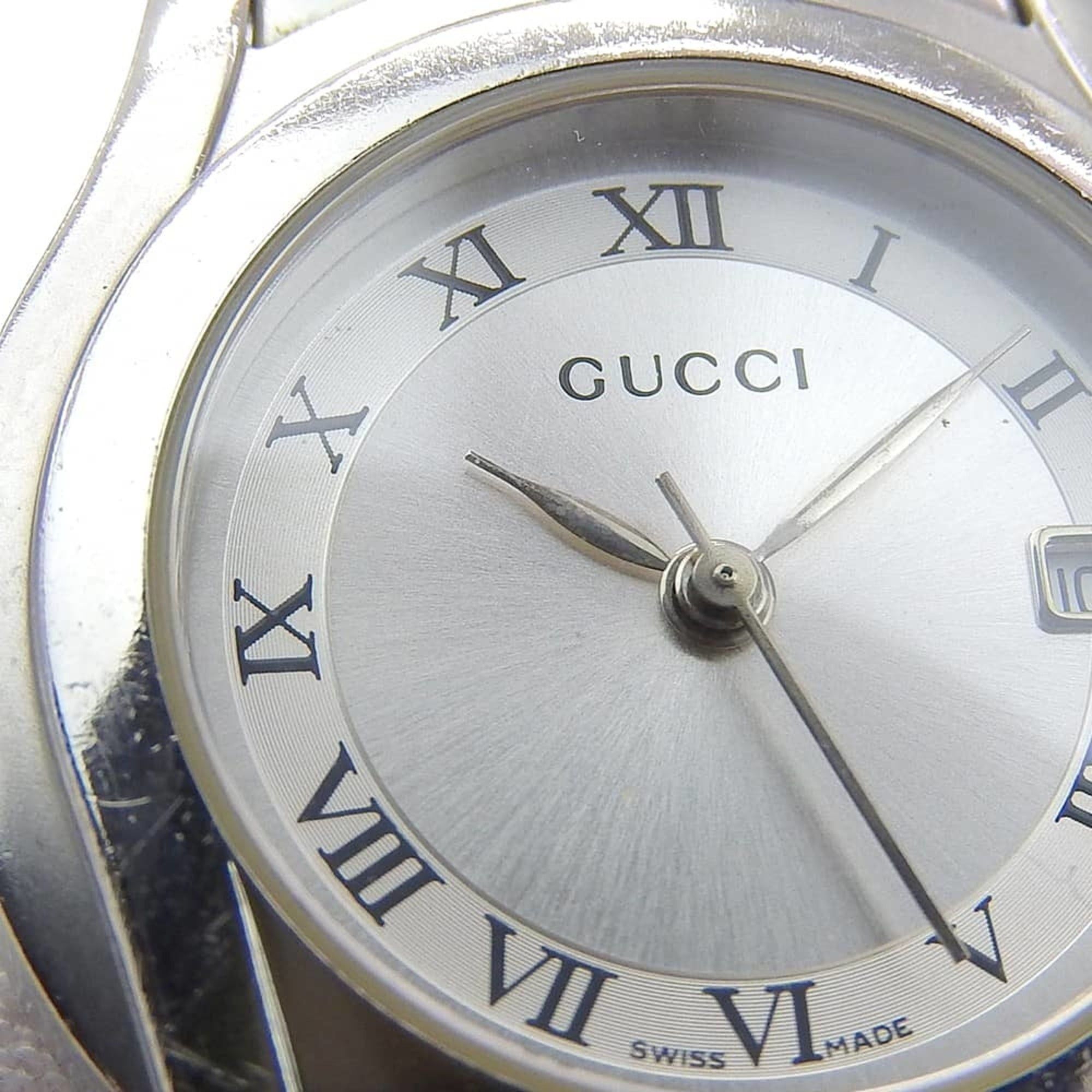 Gucci Gucci 5500L Stainless Steel Quartz Analog Watch with Silver Dial for Women Size ONE SIZE - 8 Thumbnail