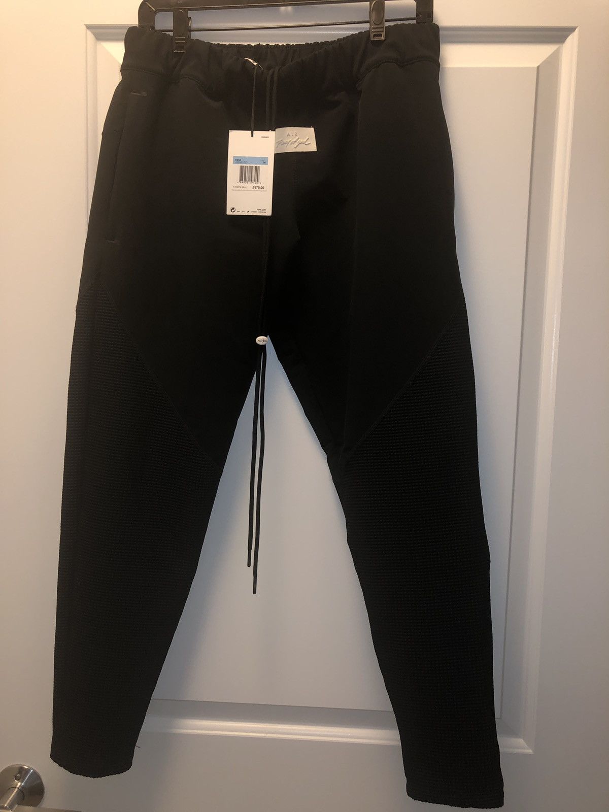 Pre-owned Fear Of God X Nike Run Pants Black/sail