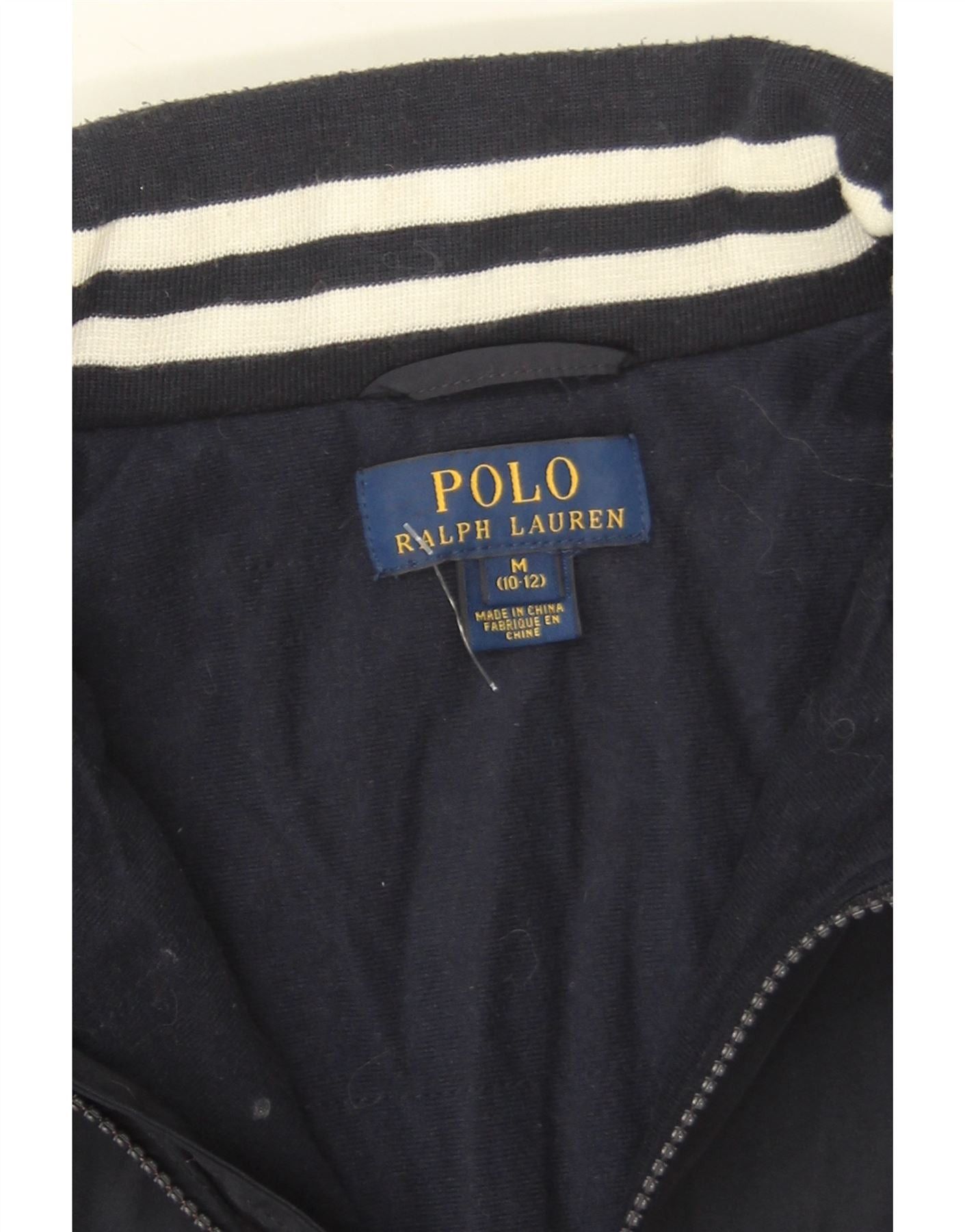 Polo Ralph Lauren Boys Bomber Jacket 10-11 Years Medium Navy Blue Polyester Size M / US 6-8 / IT 42-44 - 6 Thumbnail