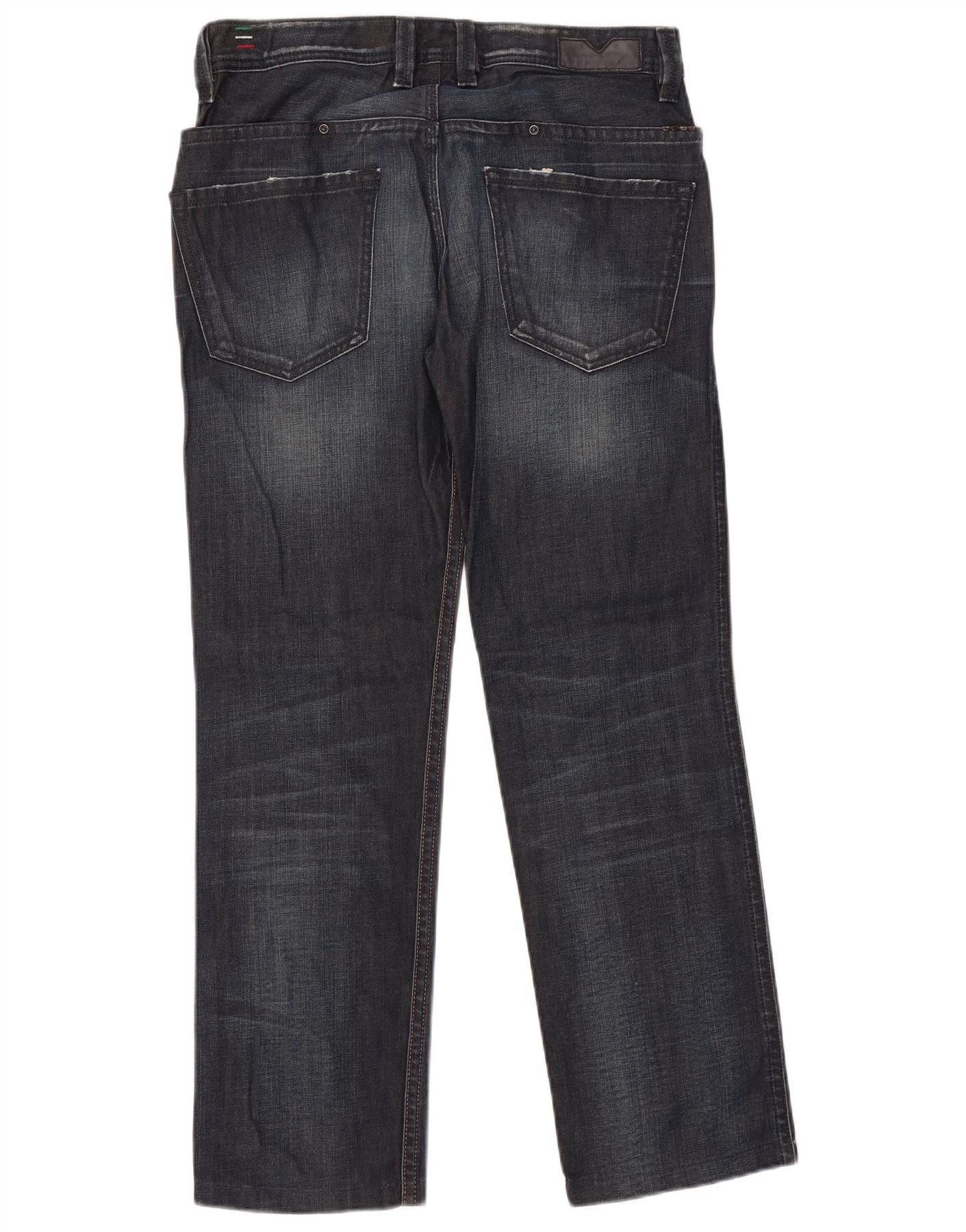 Diesel Mens Paddom Straight Jeans W32 L29 Navy Blue Cotton Size US 32 / EU 48 - 2 Thumbnail