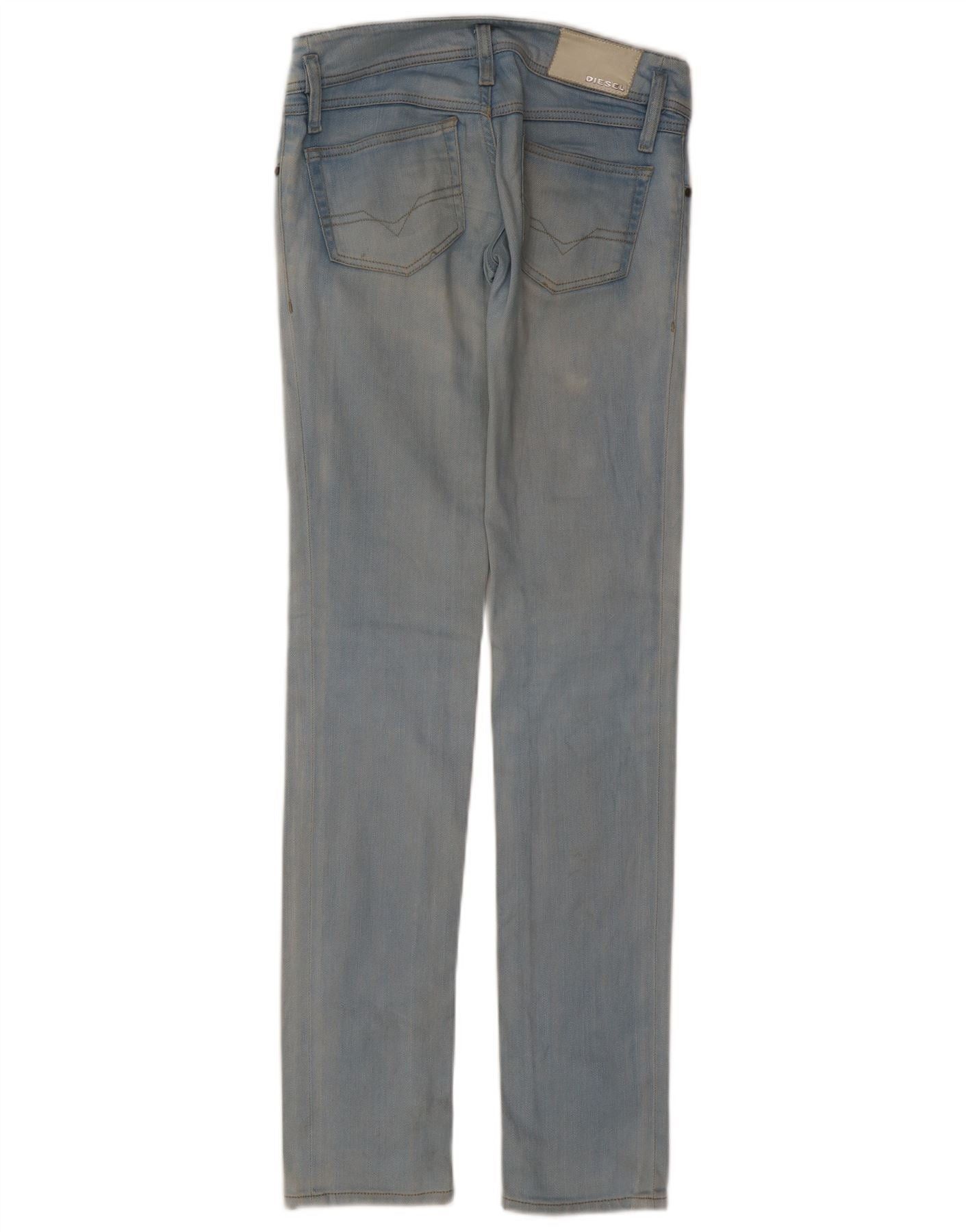 Diesel Womens Matic Low Waist Slim Jeans W26 L34 Blue Cotton Size 42" / US 20 - 2 Thumbnail