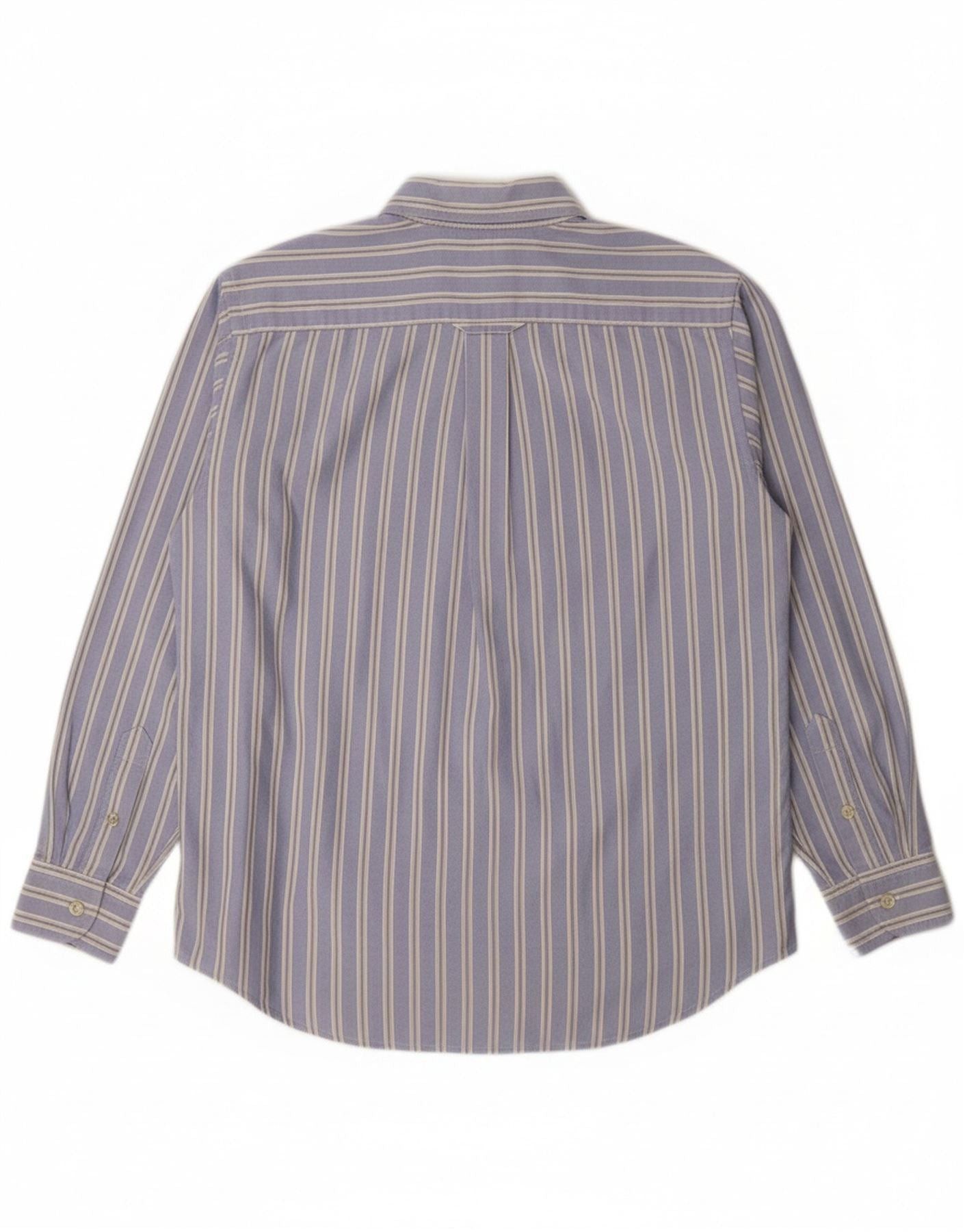 Ralph Lauren Boys Shirt 14-15 Years Large Blue Striped Cotton Size L / US 10 / IT 46 - 2 Thumbnail