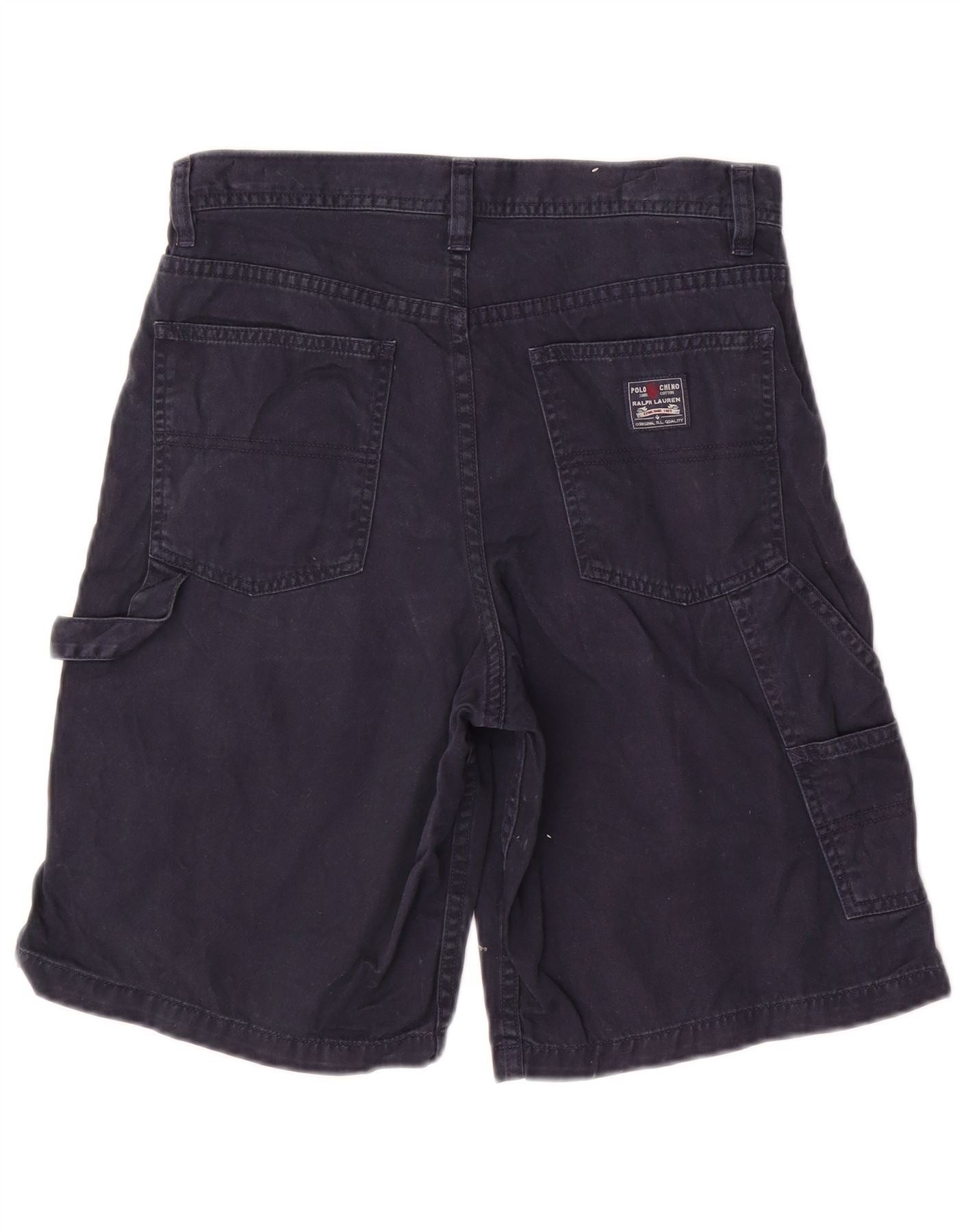 Polo Ralph Lauren Boys Cargo Shorts 11-12 Years W28 Navy Blue Cotton Size XL / US 12-14 / IT 48-50 - 2 Thumbnail