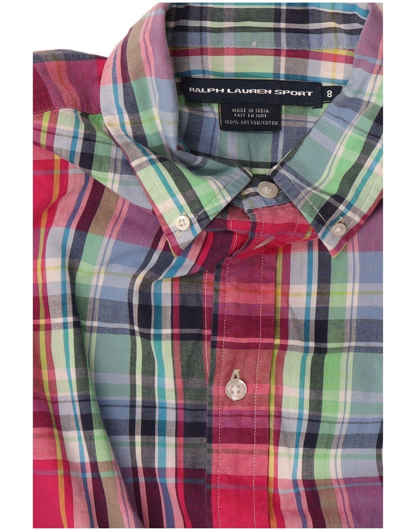 Ralph Lauren Womens Shirt US 8 Medium Multicoloured Check Cotton Size S / US 4 / IT 40 - 3 Thumbnail