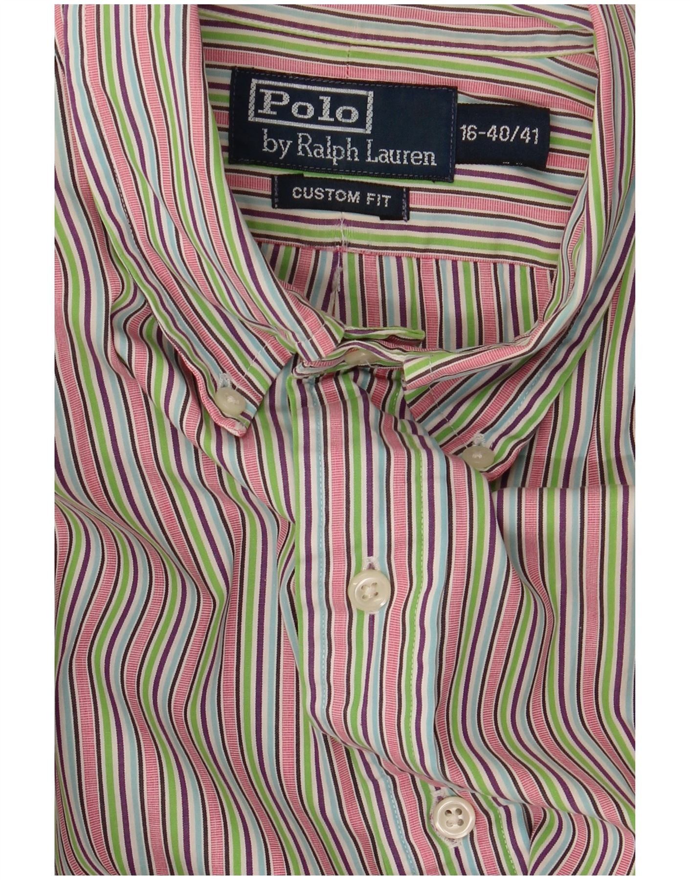 Polo Ralph Lauren Mens Shirt 40/41 16 Large Multicoloured Striped Size US L / EU 52-54 / 3 - 6 Thumbnail
