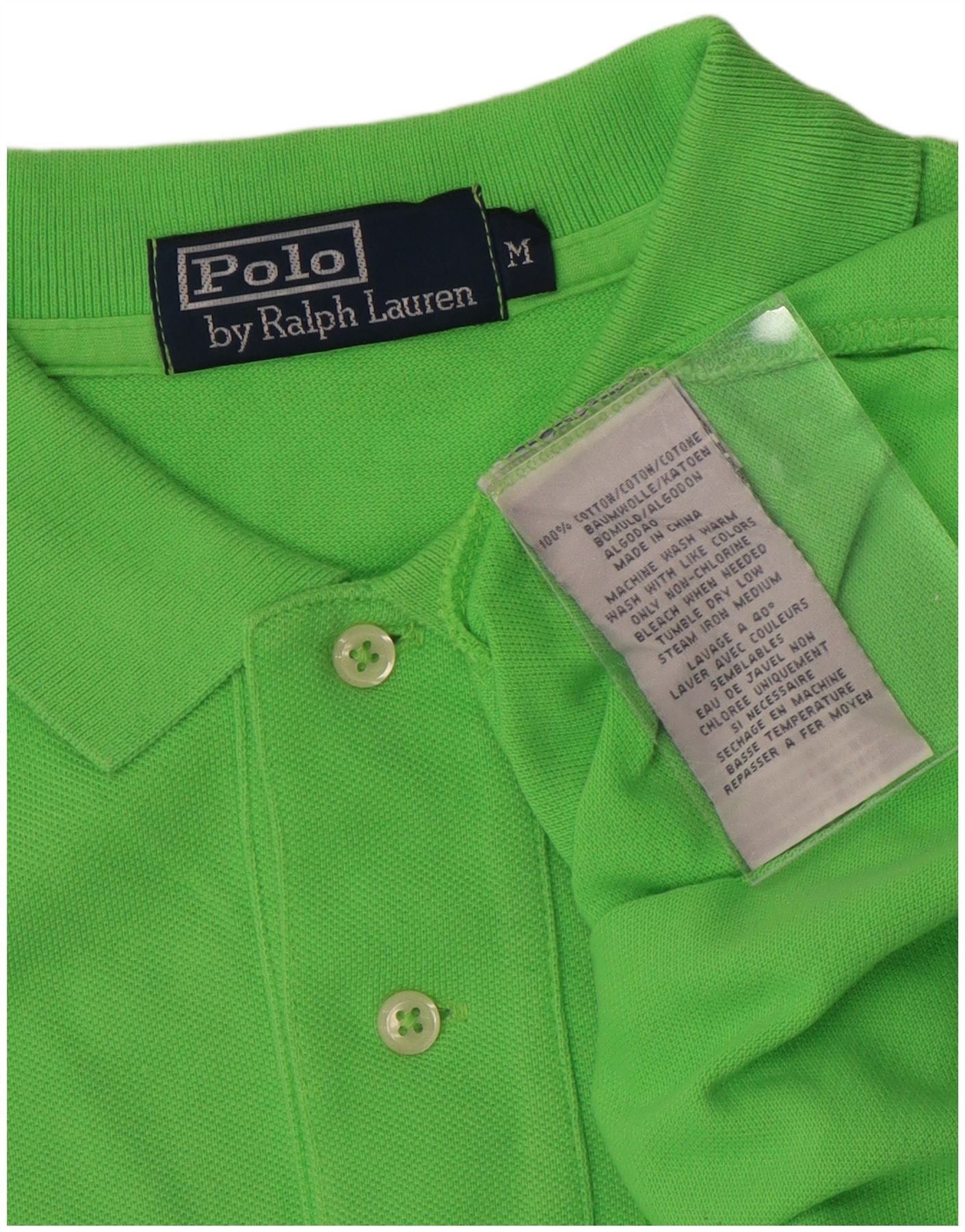 Polo Ralph Lauren Mens Polo Shirt Medium Green Cotton Size US XL / EU 56 / 4 - 3 Thumbnail
