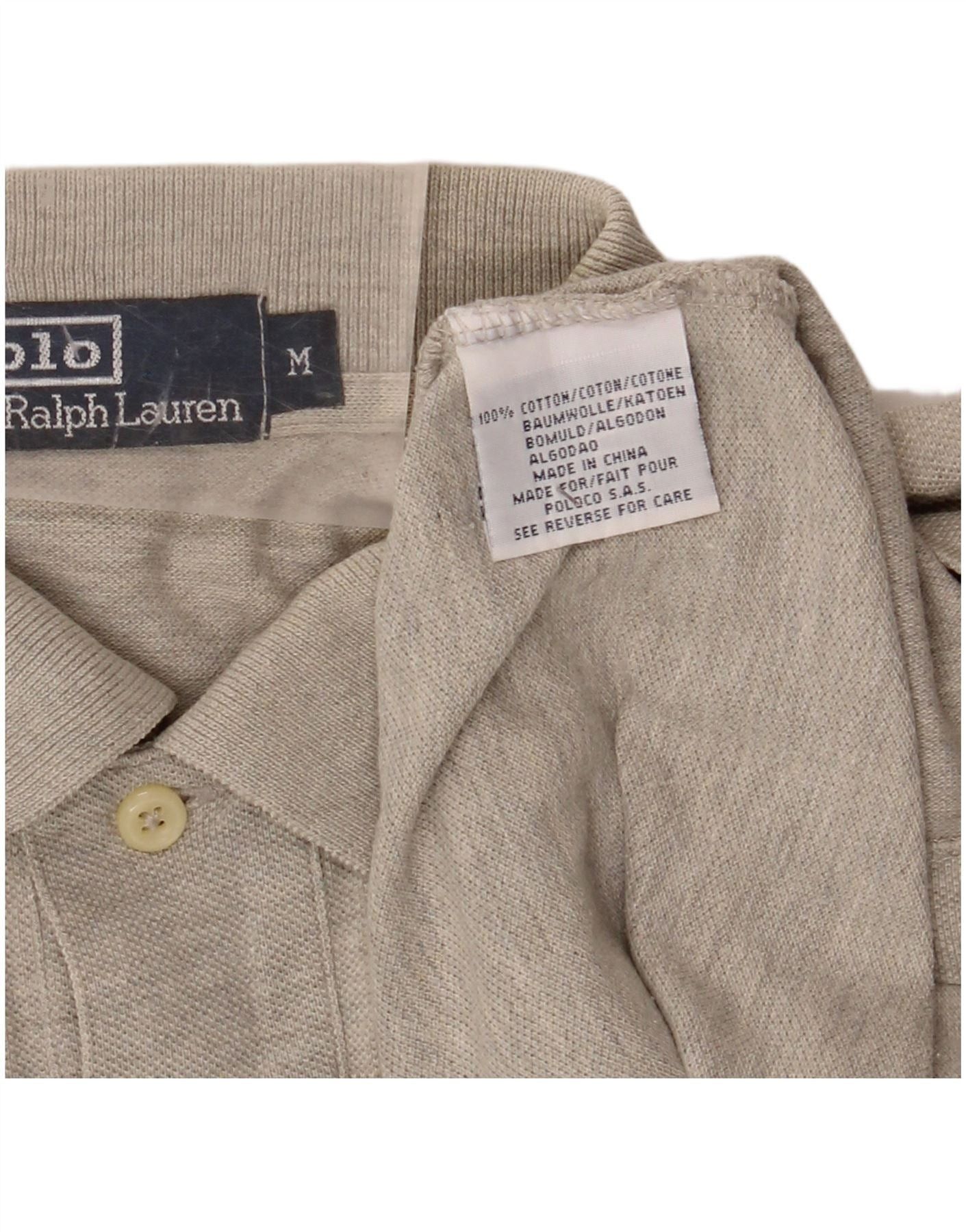 Polo Ralph Lauren Mens Loose Fit Long Sleeve Polo Shirt Medium Grey Cotton Size US M / EU 48-50 / 2 - 4 Thumbnail