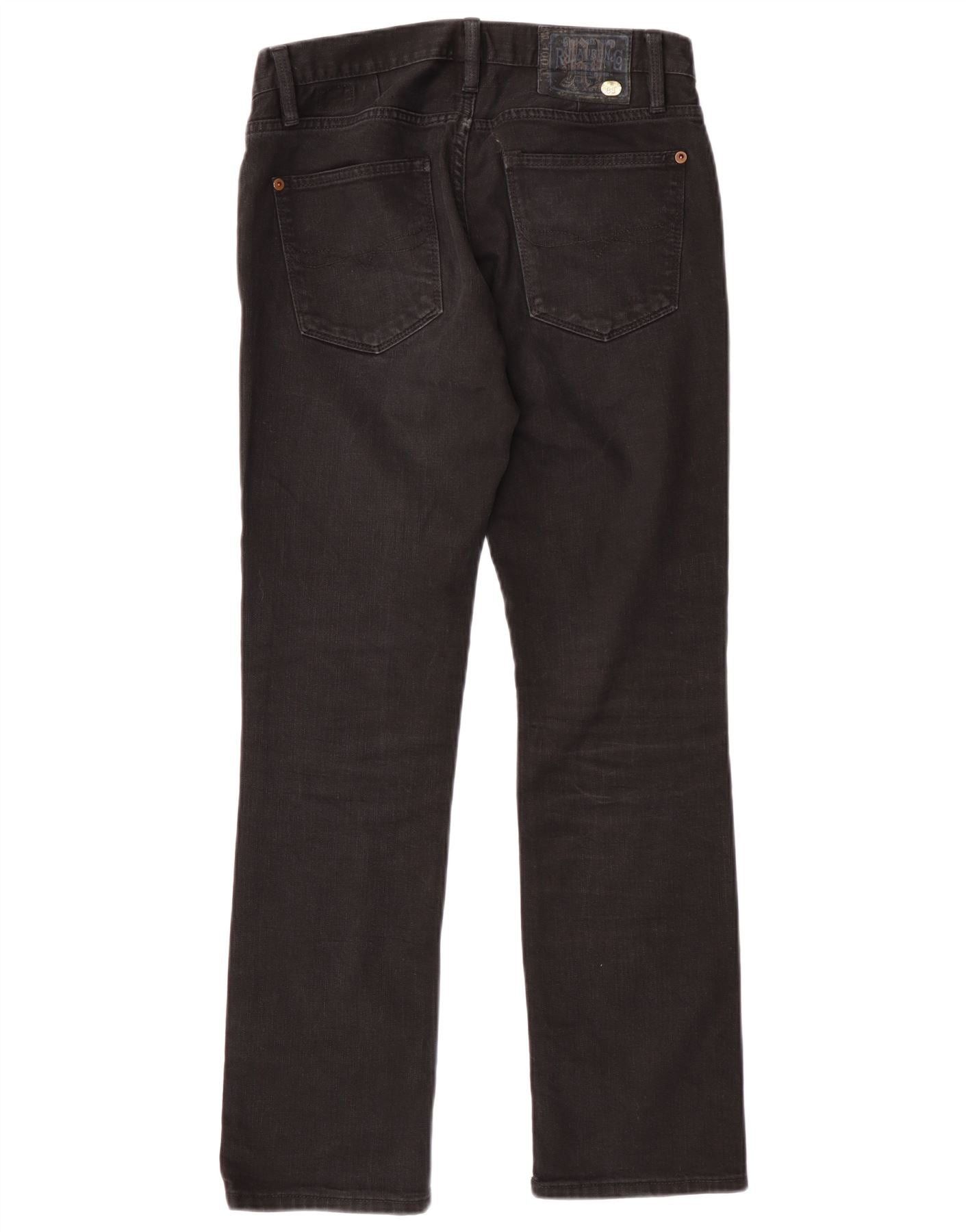 Ralph Lauren Womens Straight Jeans W30 L30 Black Cotton Size 42" / US 20 - 2 Thumbnail
