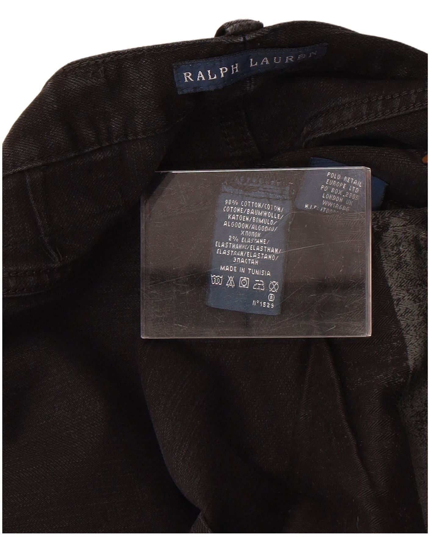Ralph Lauren Womens Straight Jeans W30 L30 Black Cotton Size 42" / US 20 - 3 Thumbnail