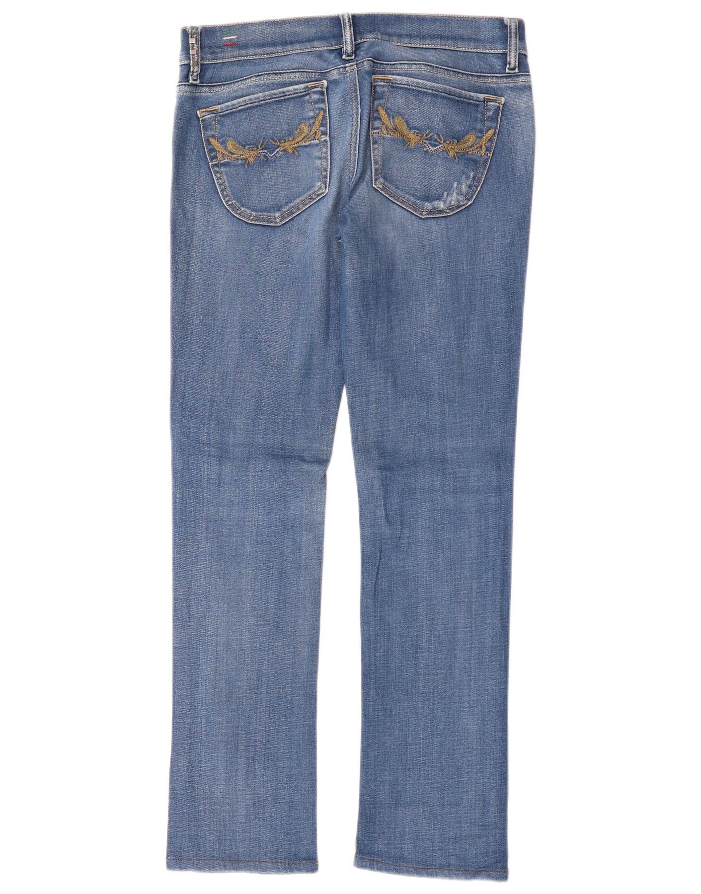 Diesel Womens Liv Slim Jeans W28 L30 Blue Paisley Cotton Size 42" / US 20 - 4 Thumbnail