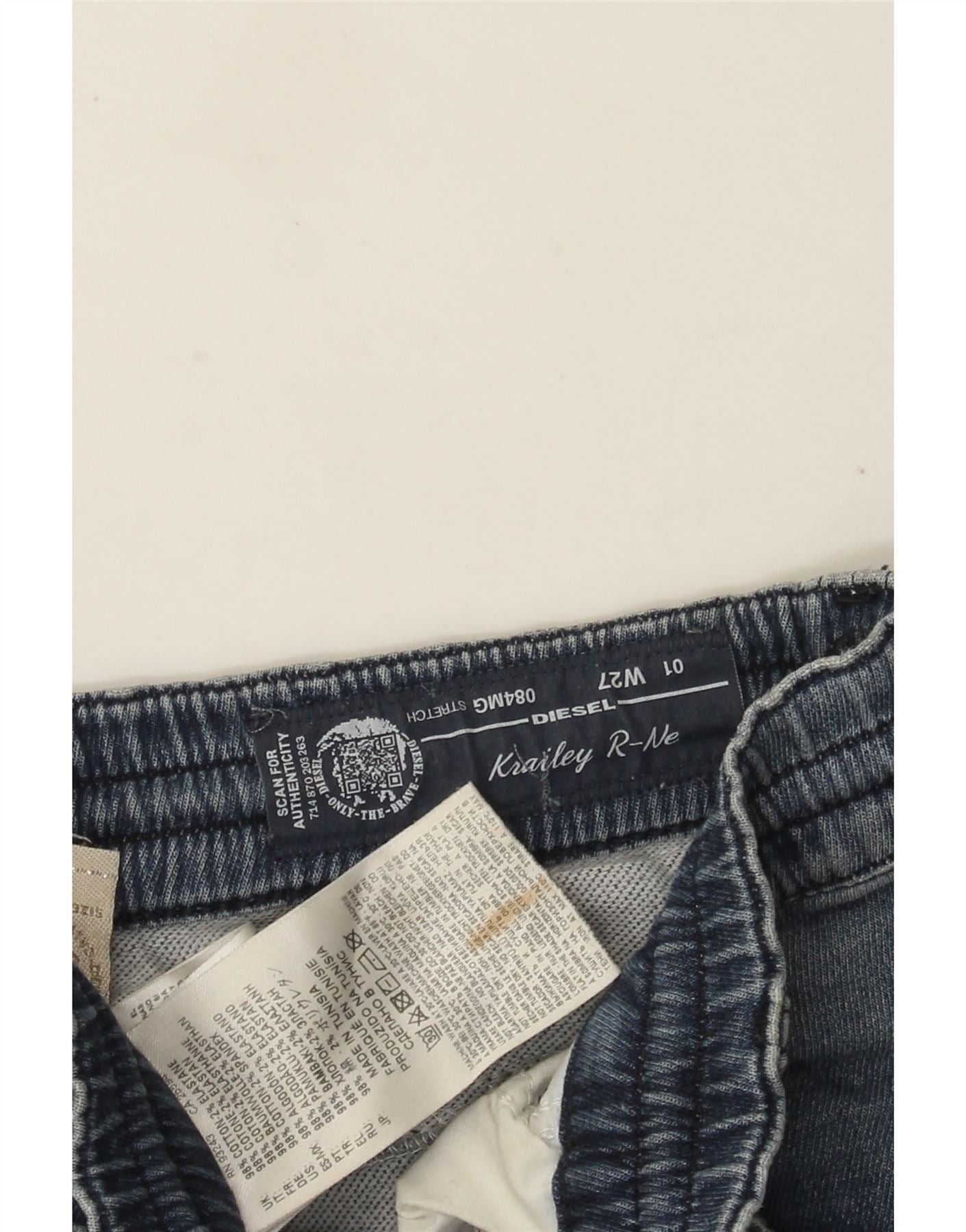 Diesel Womens Distressed Tapered Jeans W27 L28 Blue Cotton Size 42" / US 20 - 3 Thumbnail