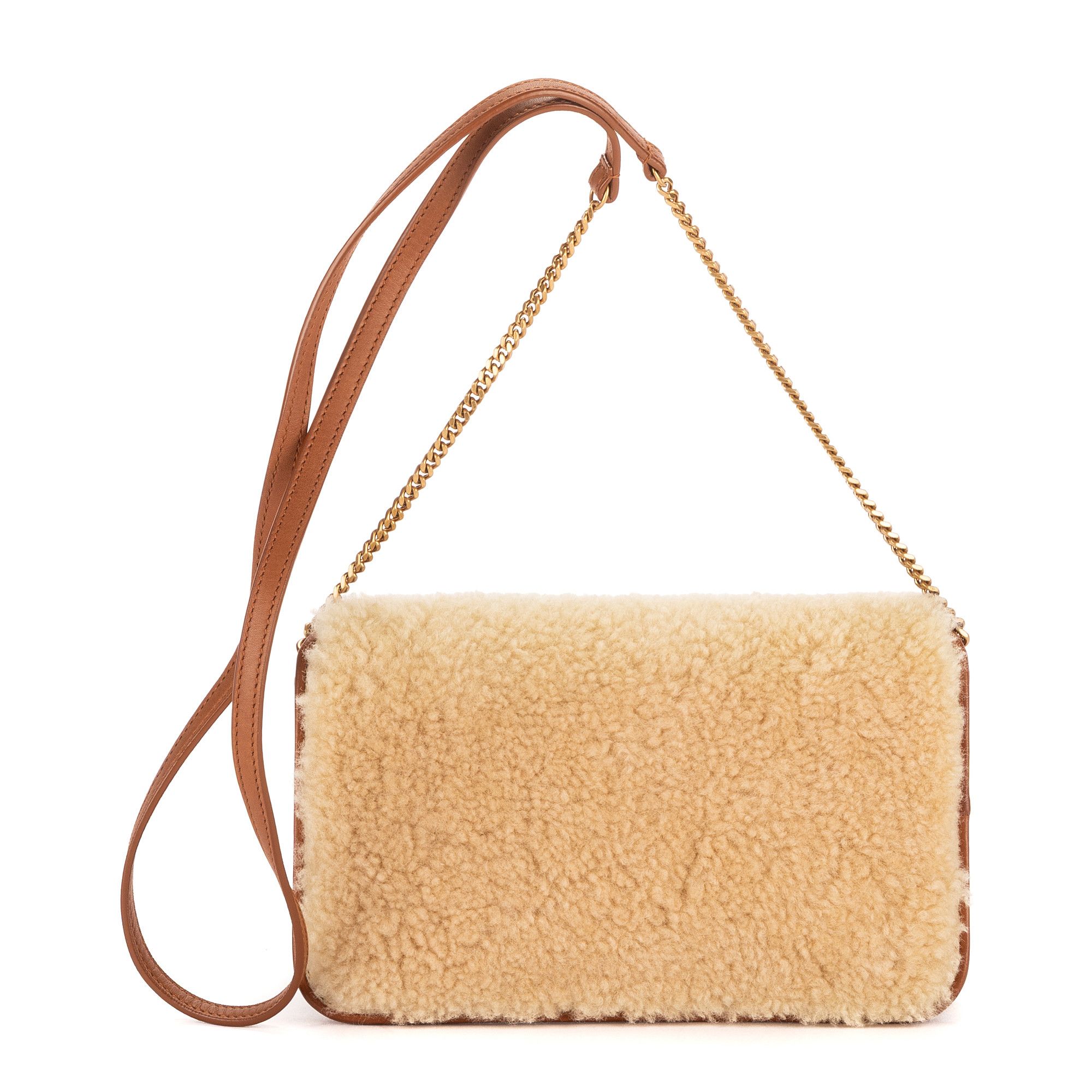 Yves Saint Laurent Loulou Shearling Pochette Mini Size ONE SIZE - 5 Thumbnail