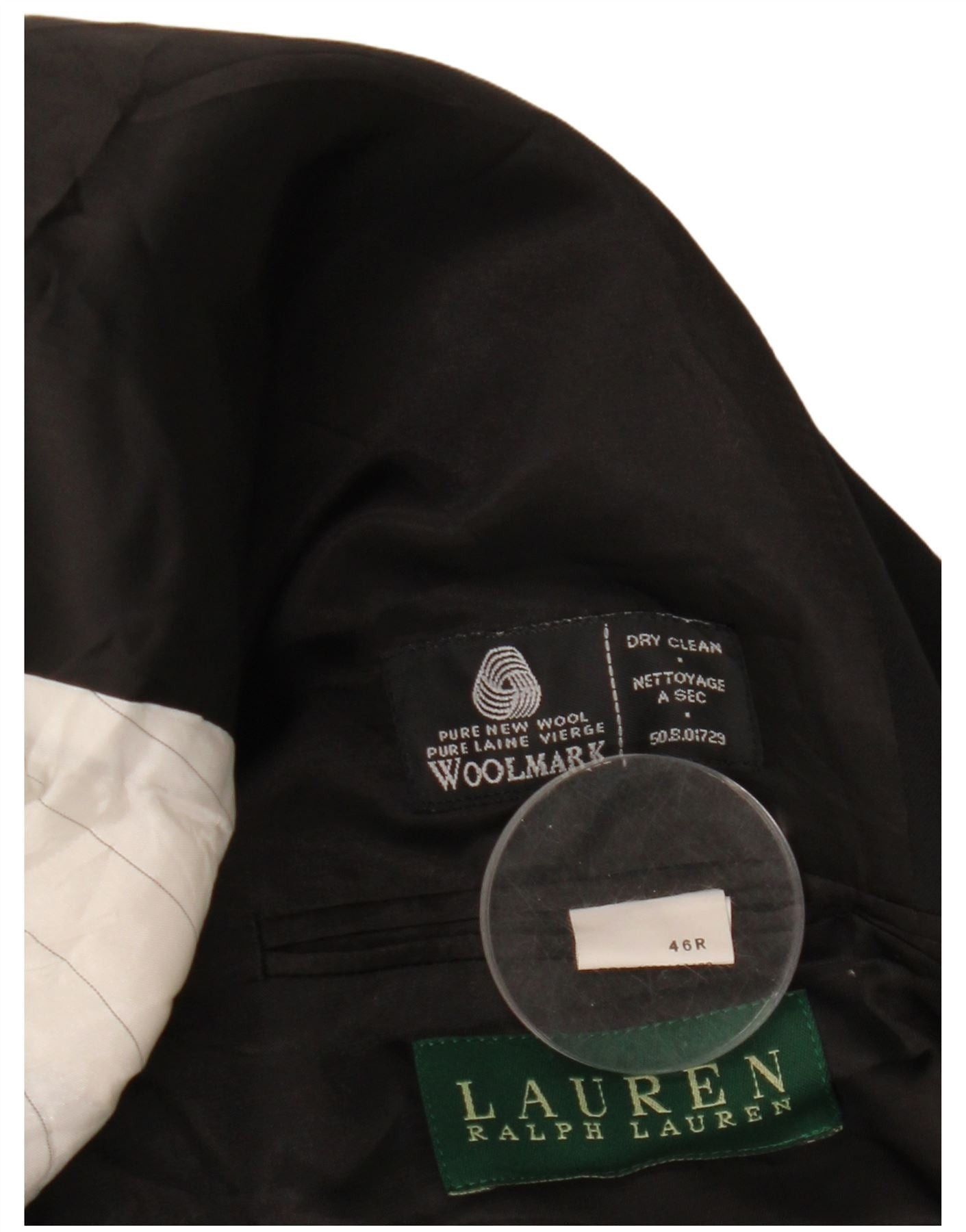 Ralph Lauren Mens 2 Button Blazer Jacket UK 46 2XL Black Wool Size US XL / EU 56 / 4 - 3 Thumbnail