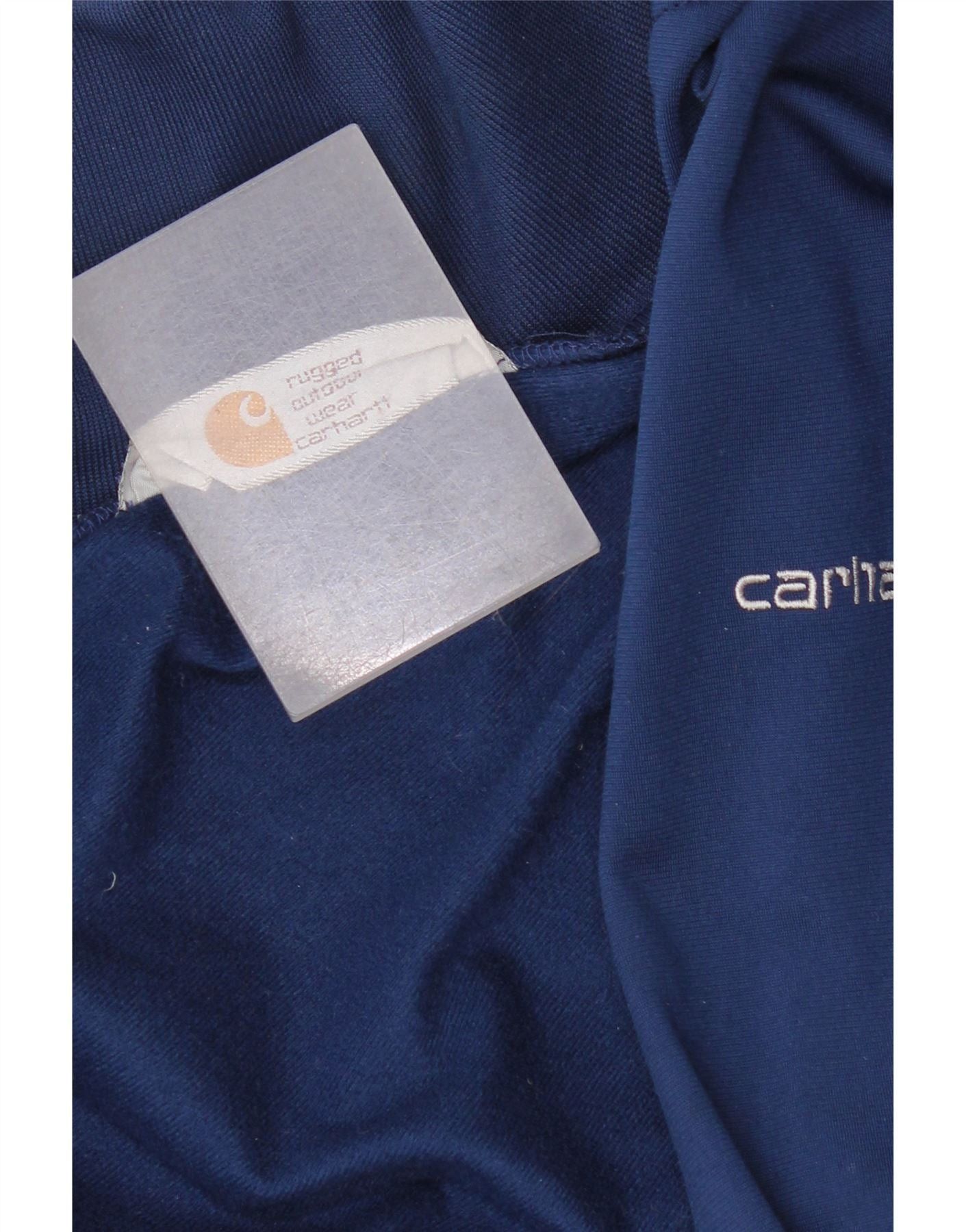Carhartt Mens Tracksuit Top Jacket Large Navy Blue Size US XL / EU 56 / 4 - 4 Thumbnail