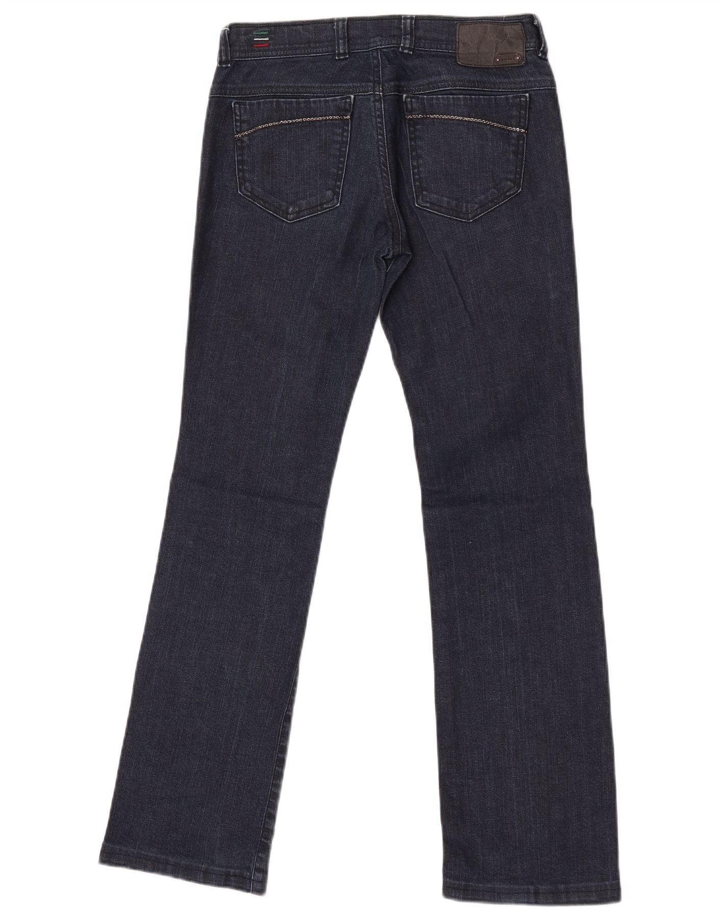 Diesel Womens Soozy Straight Jeans W27 L32 Navy Blue Cotton Size 42" / US 20 - 2 Thumbnail