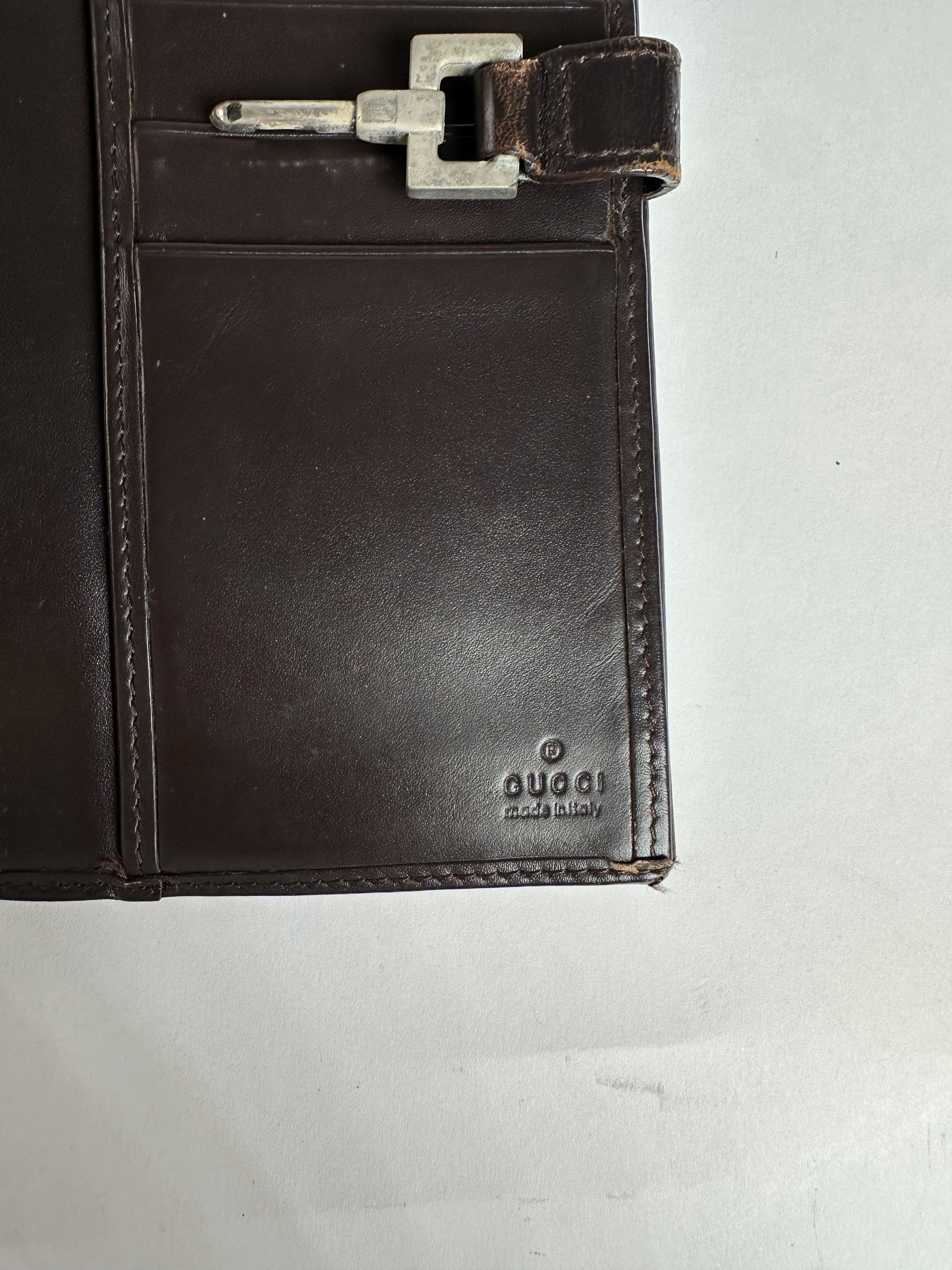 Gucci Vintage Monogram Long Jackie Wallet Beige Brown Size ONE SIZE - 5 Thumbnail