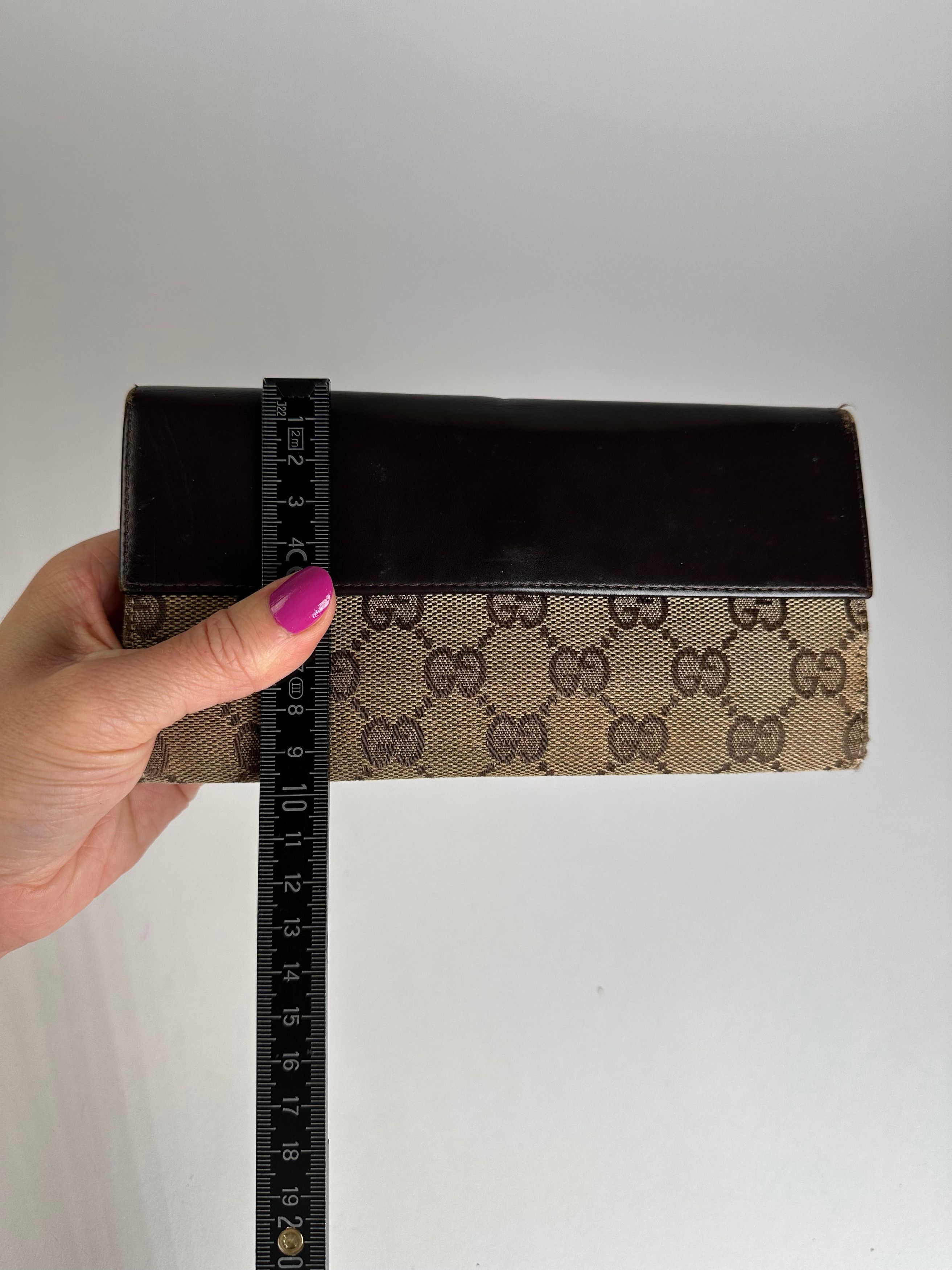 Gucci Vintage Monogram Long Jackie Wallet Beige Brown Size ONE SIZE - 9 Thumbnail