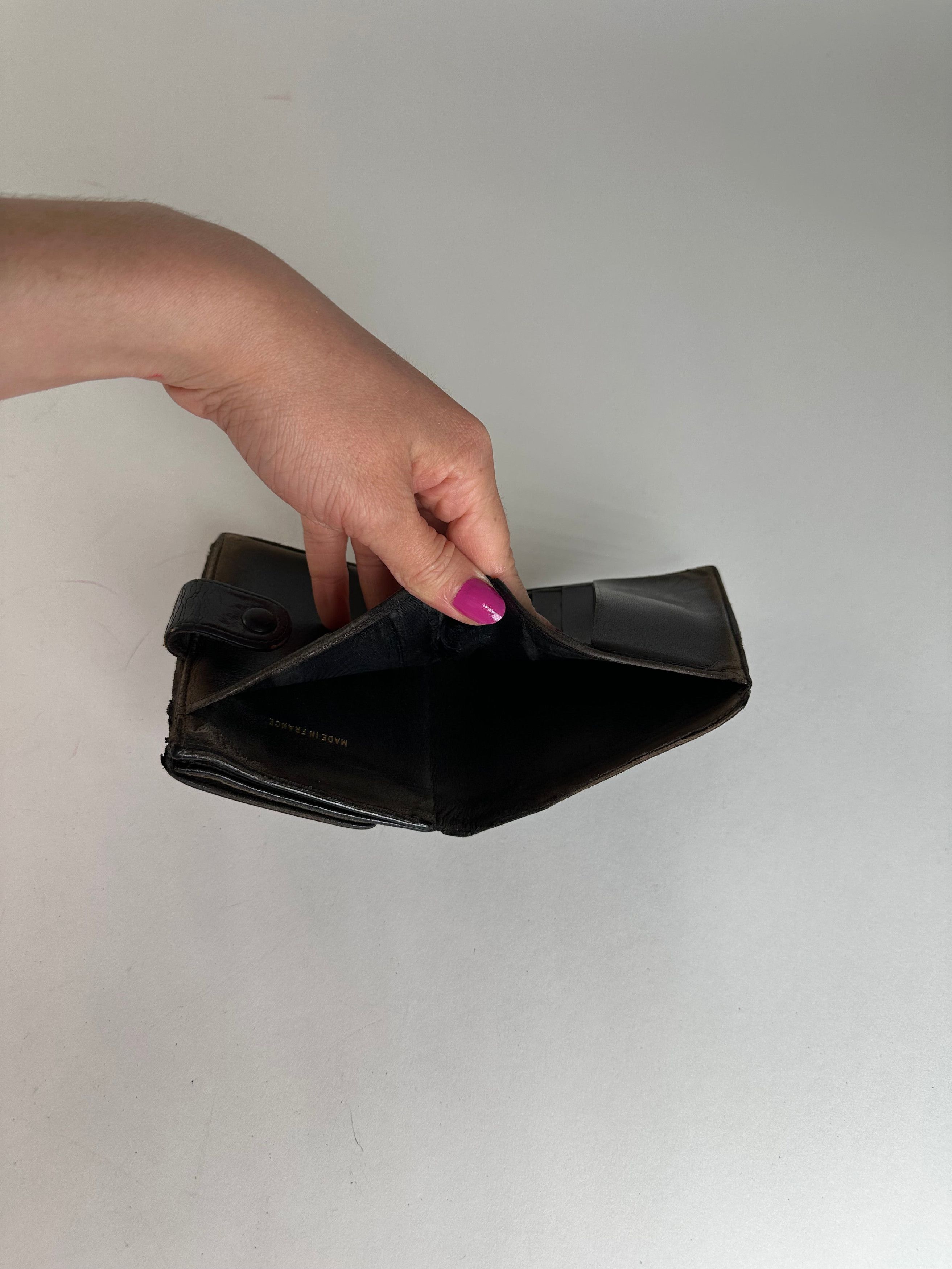 Chanel Vintage CC Leather Wallet Black Size ONE SIZE - 4 Thumbnail