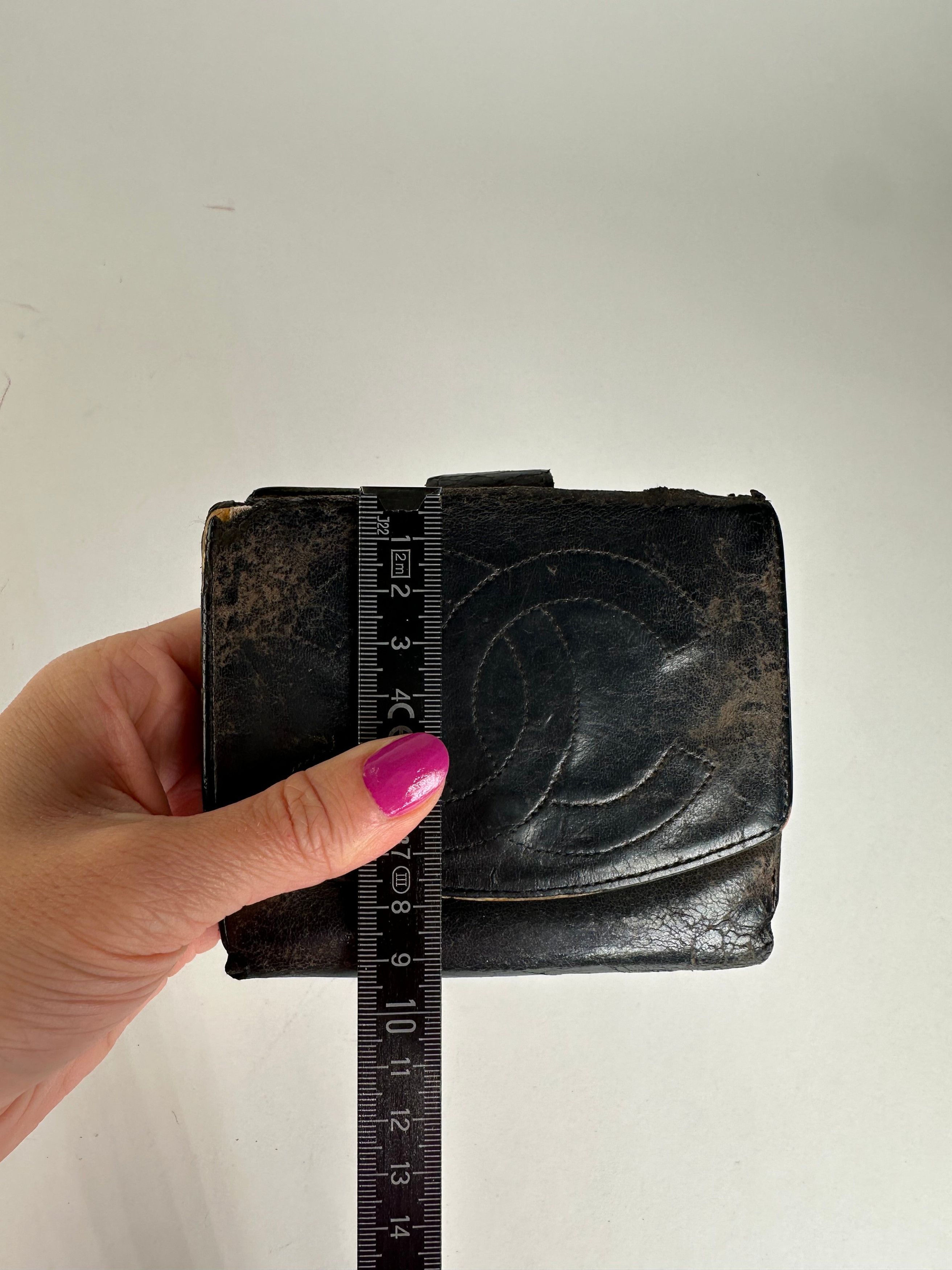Chanel Vintage CC Leather Wallet Black Size ONE SIZE - 9 Thumbnail