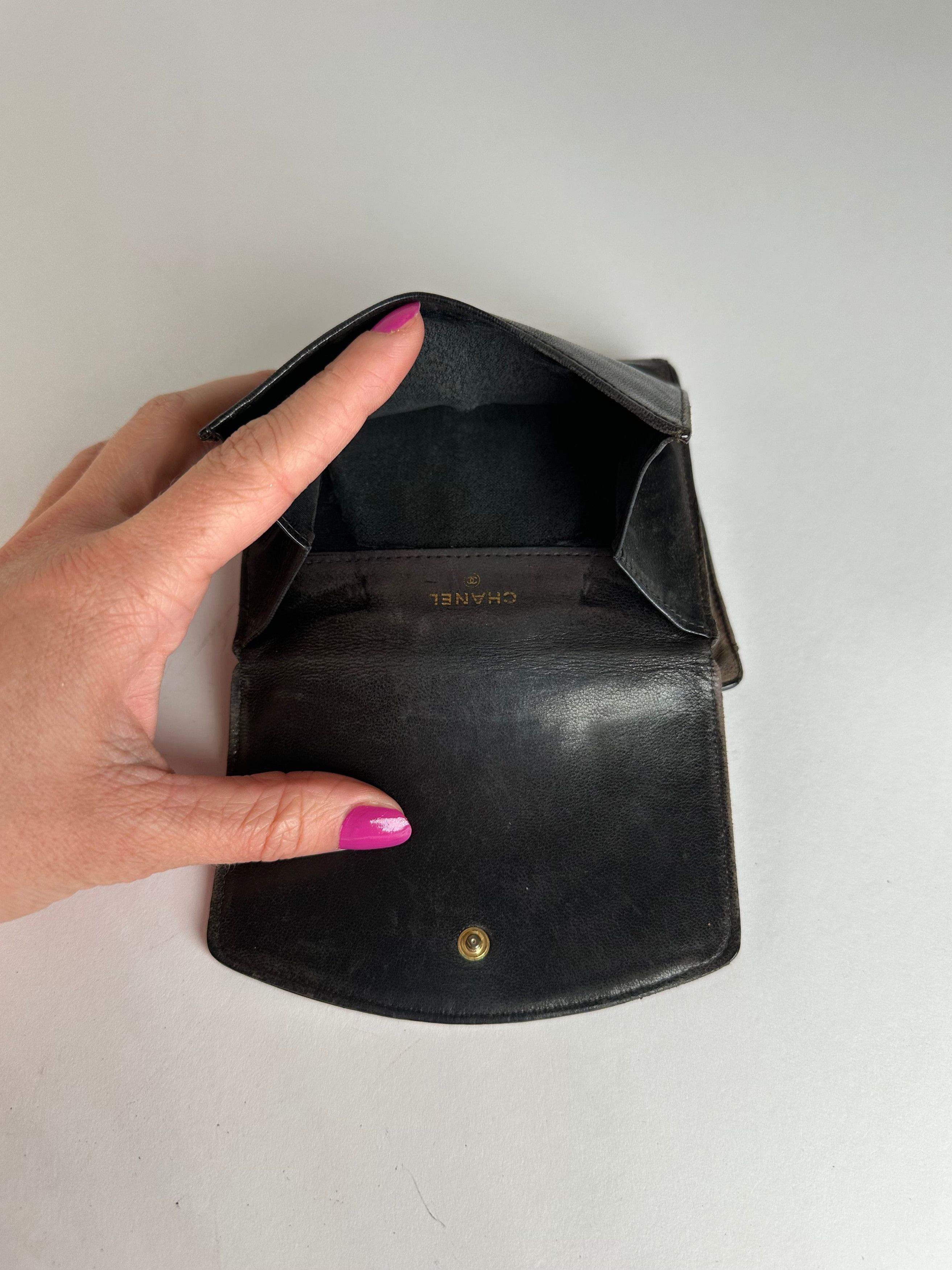 Chanel Vintage CC Leather Wallet Black Size ONE SIZE - 6 Thumbnail