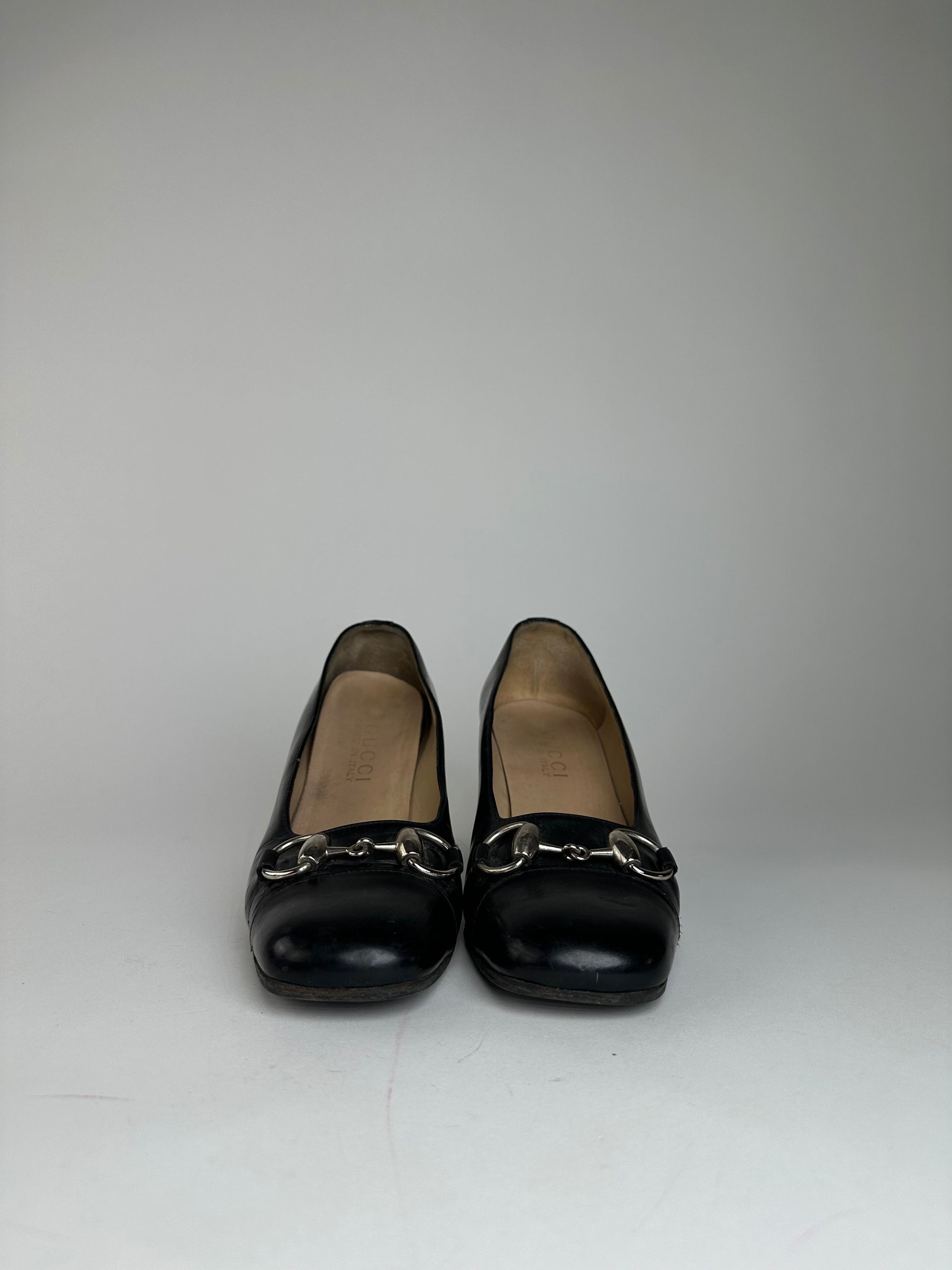 Gucci Vintage Patent Leather Horsebit Pumps EU35,5 Size US 4 / IT 34 - 3 Thumbnail
