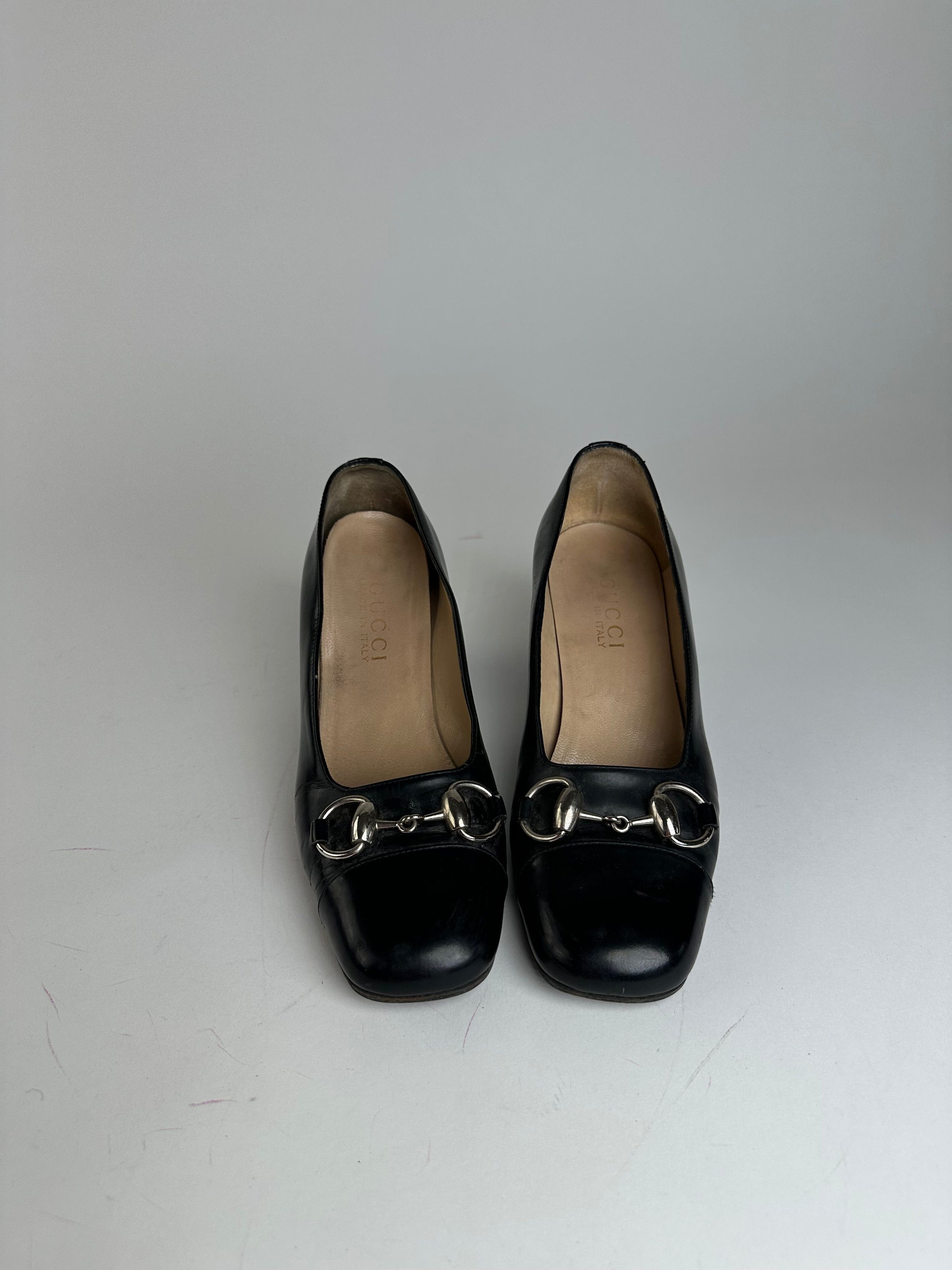 Gucci Vintage Patent Leather Horsebit Pumps EU35,5 Size US 4 / IT 34 - 9 Thumbnail