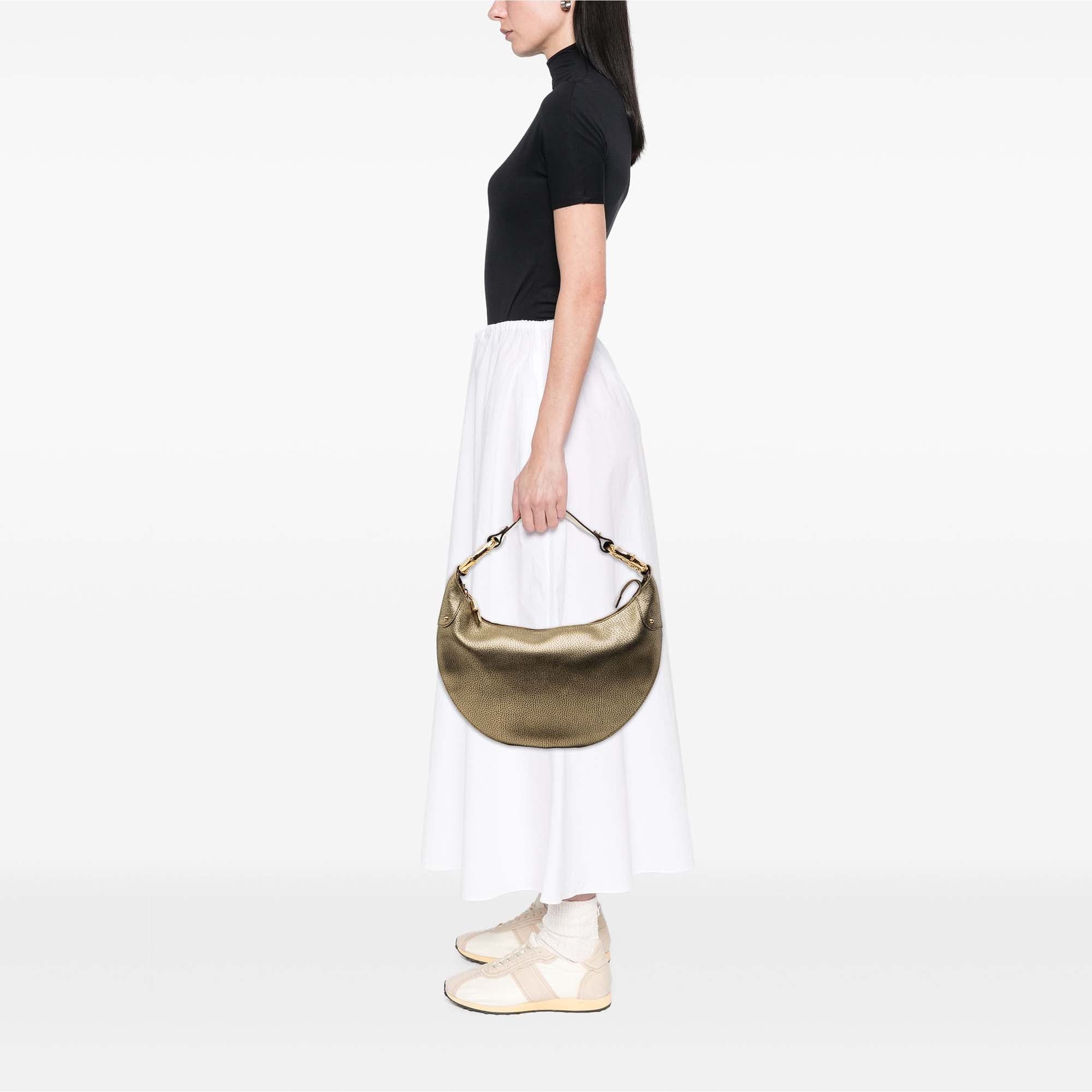Gucci Medium Metallic Leather Bamboo Ring Hobo Size ONE SIZE - 7 Thumbnail