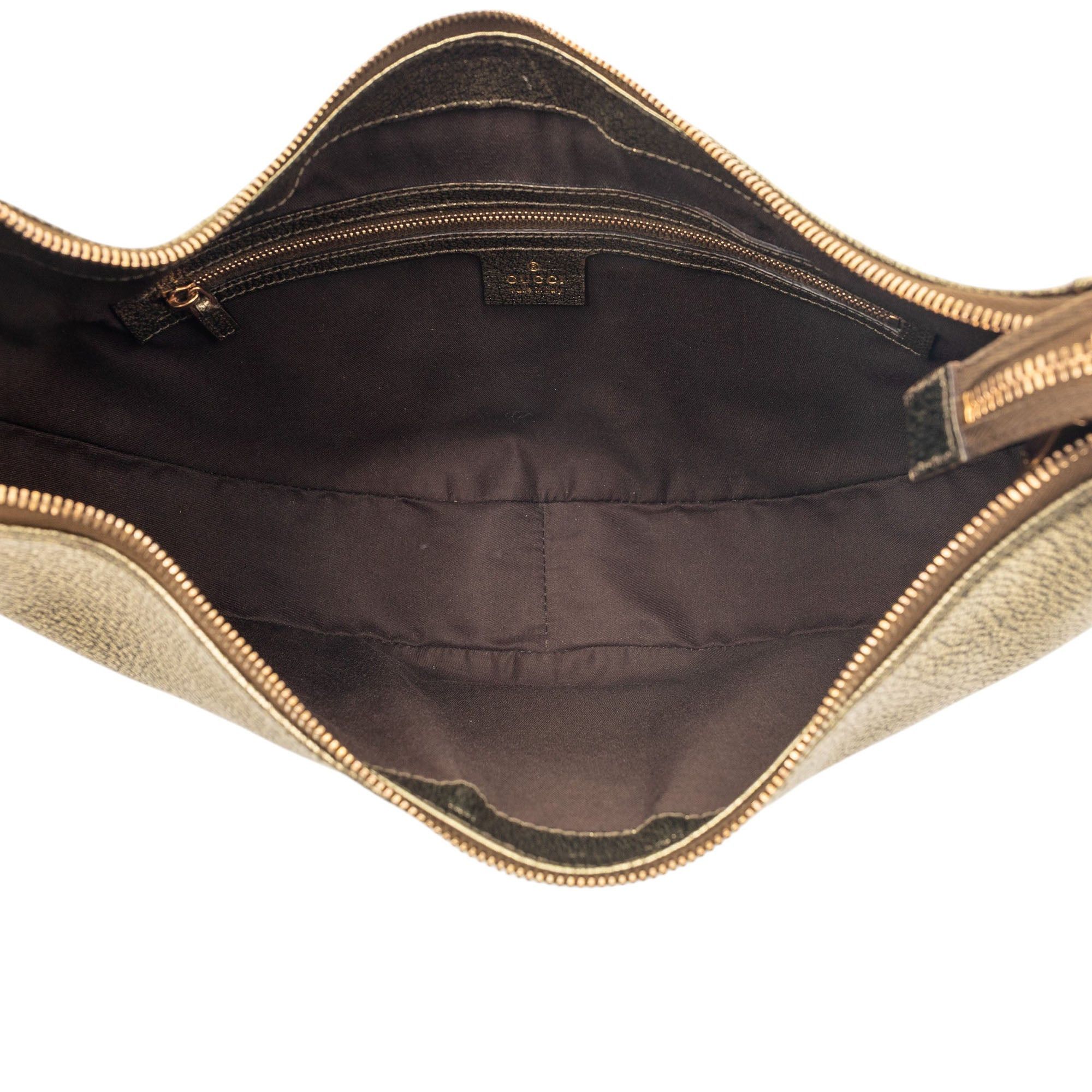 Gucci Medium Metallic Leather Bamboo Ring Hobo Size ONE SIZE - 4 Thumbnail