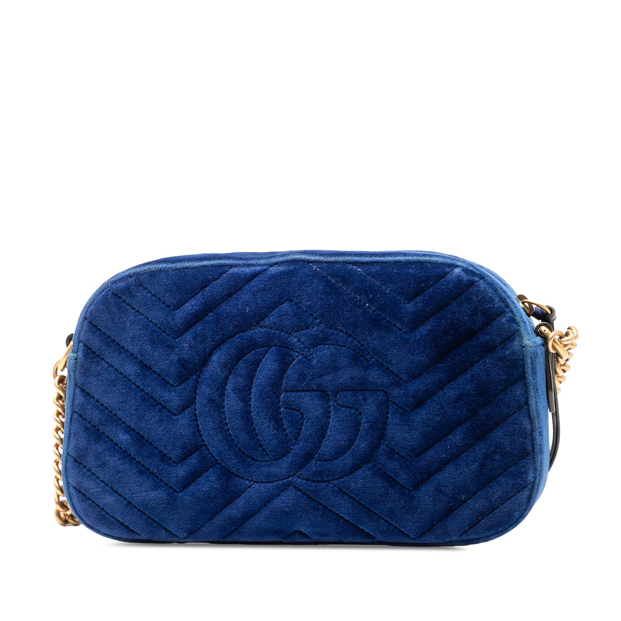 Gucci Small GG Marmont Matelasse Velvet Crossbody Size ONE SIZE - 2 Thumbnail